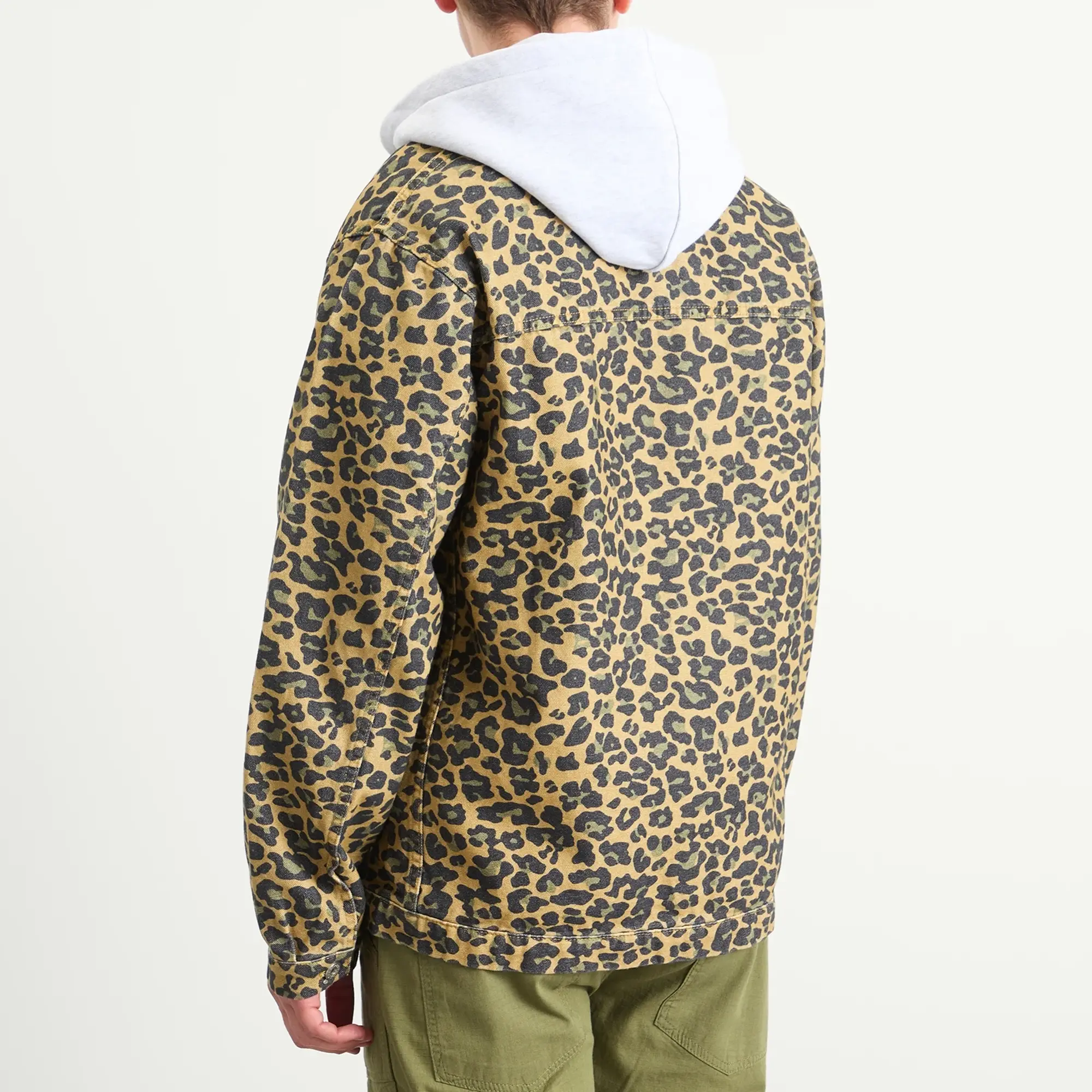 Stan Ray Men's Coverall Jacket Washed Leopard Camo Duck