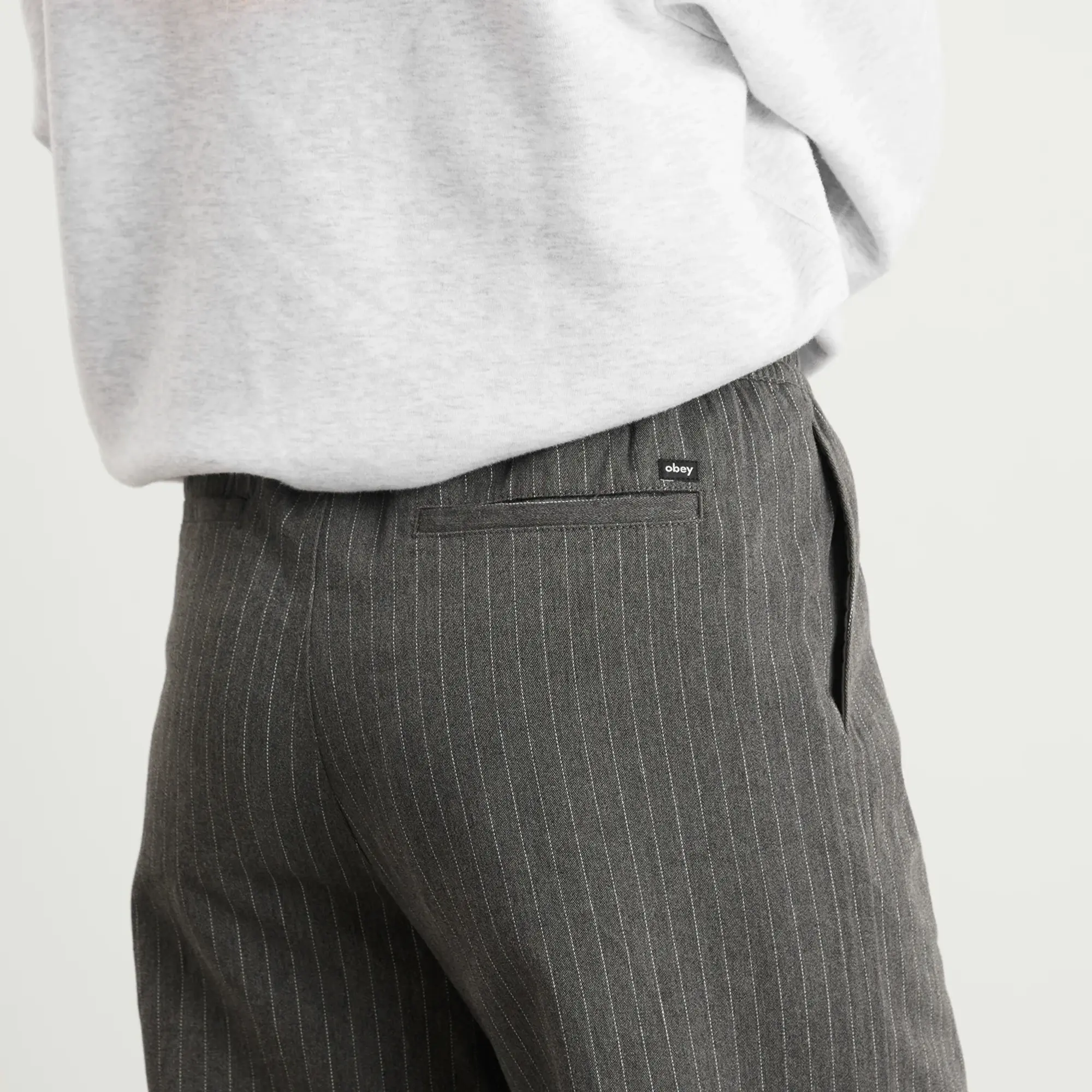 Obey Women's Irina Pleated Trousers Grey Multi