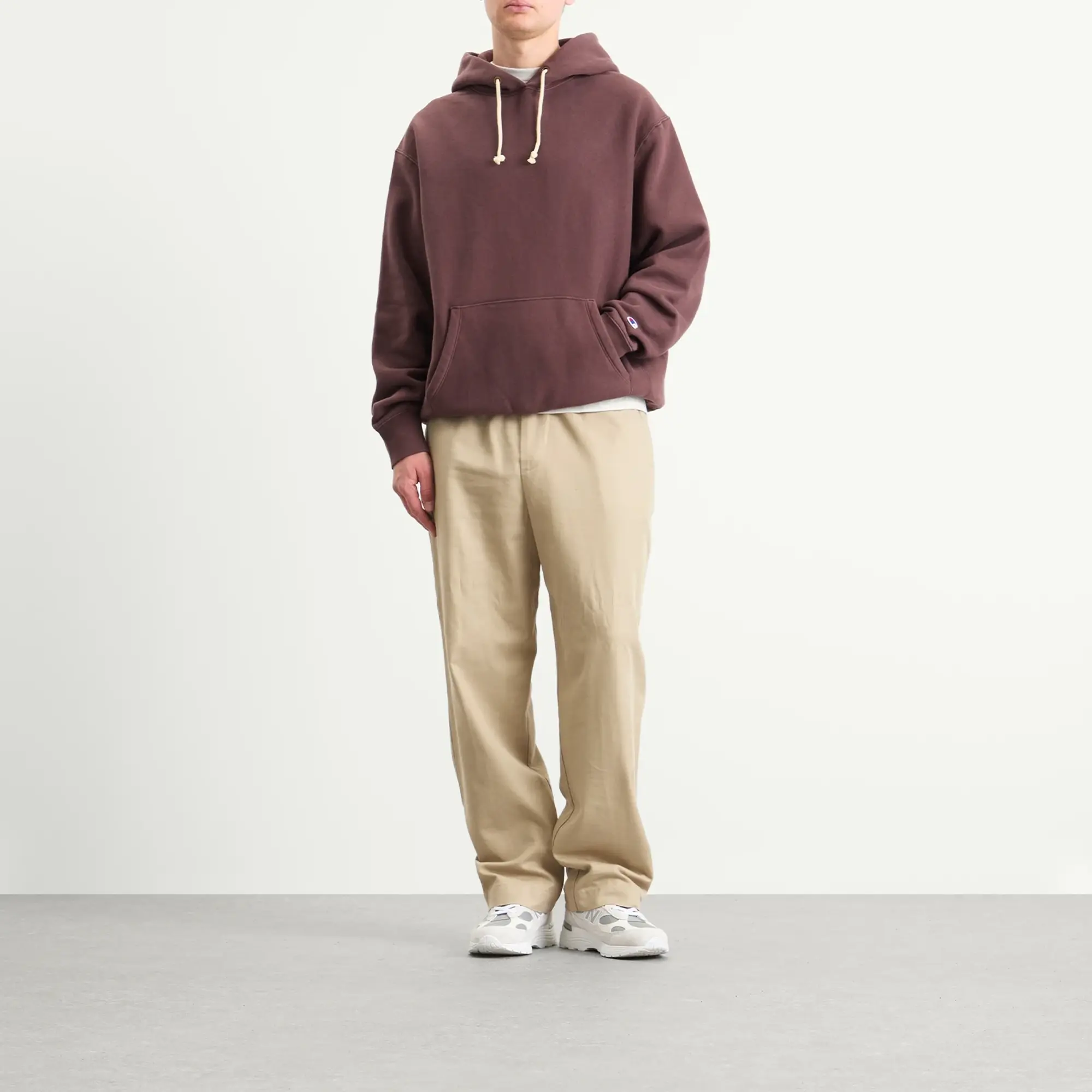 Champion Men's Reverse Weave Relaxed Hoodie Brown