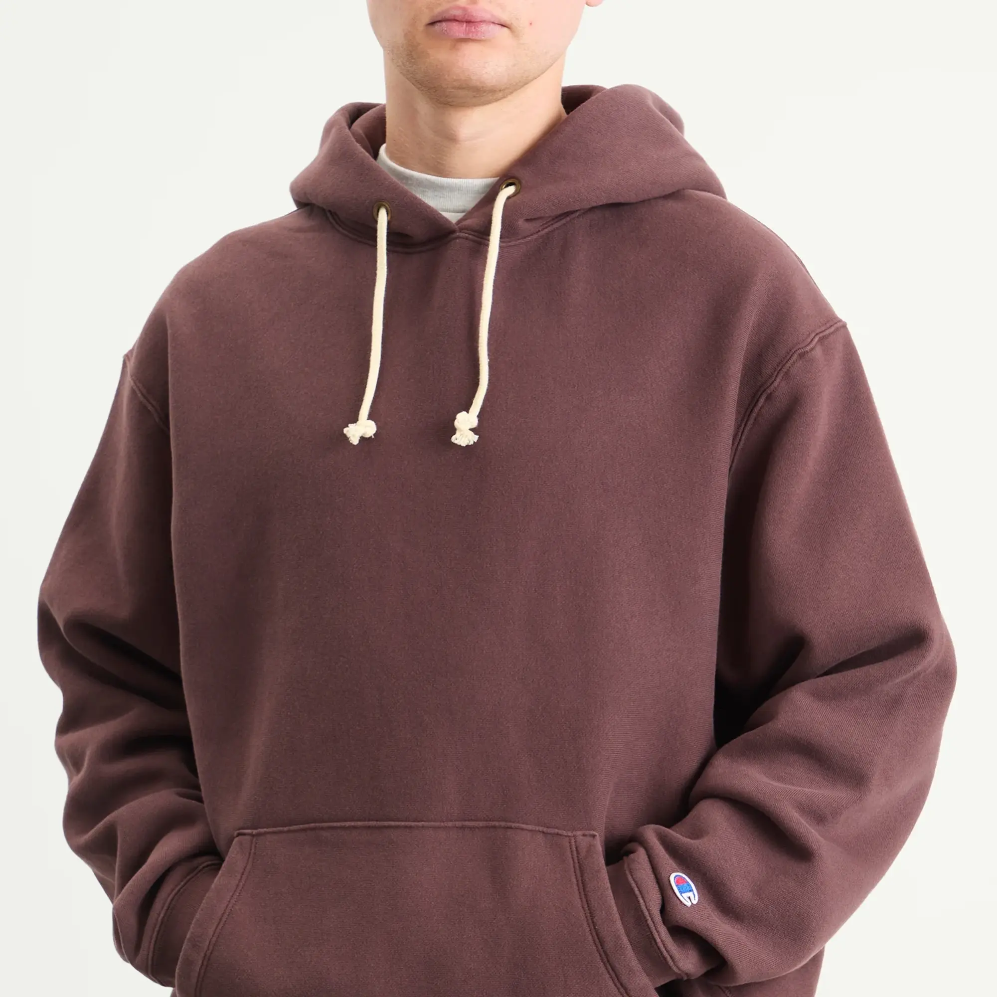 Champion Men's Reverse Weave Relaxed Hoodie Brown