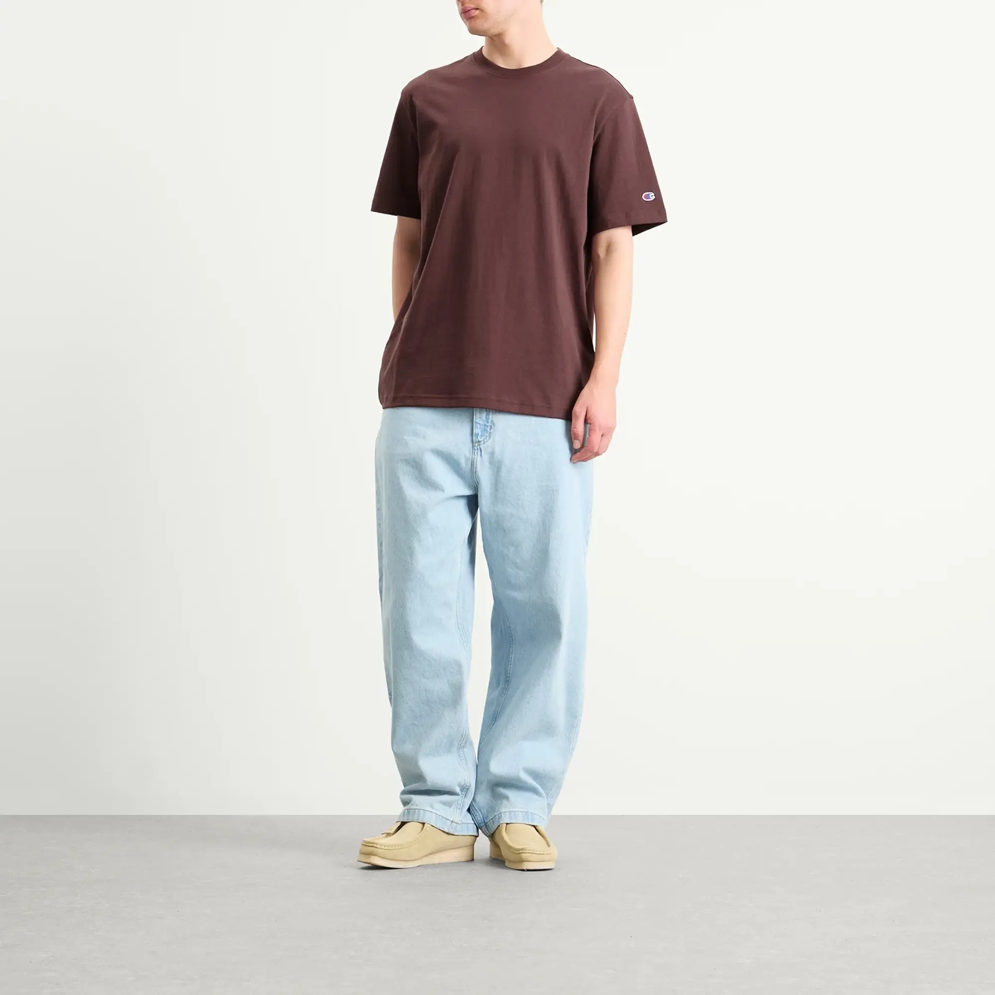 Champion Men's Reverse Weave Loose Fit T-Shirt Brown