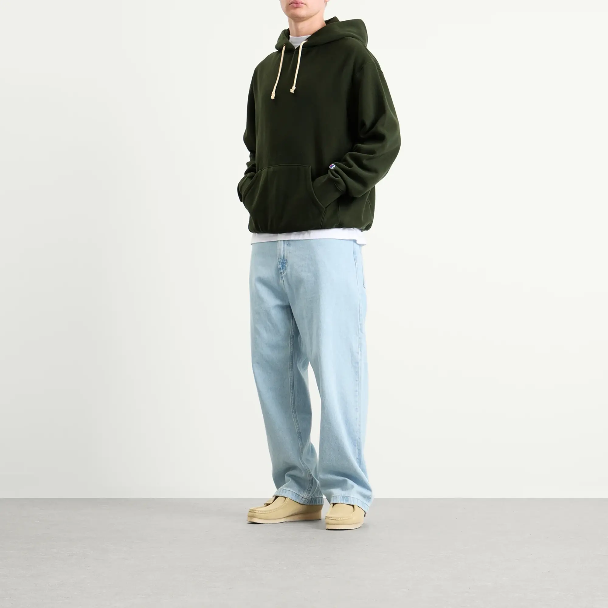 Champion Men's Reverse Weave Relaxed Hoodie Forest Green