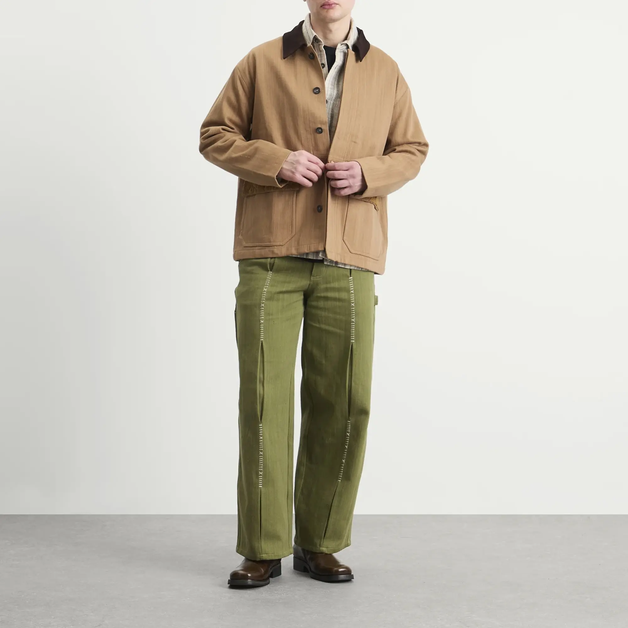 Kartik Research Men's Embroidered Jodhpur Jacket Brown/Dust