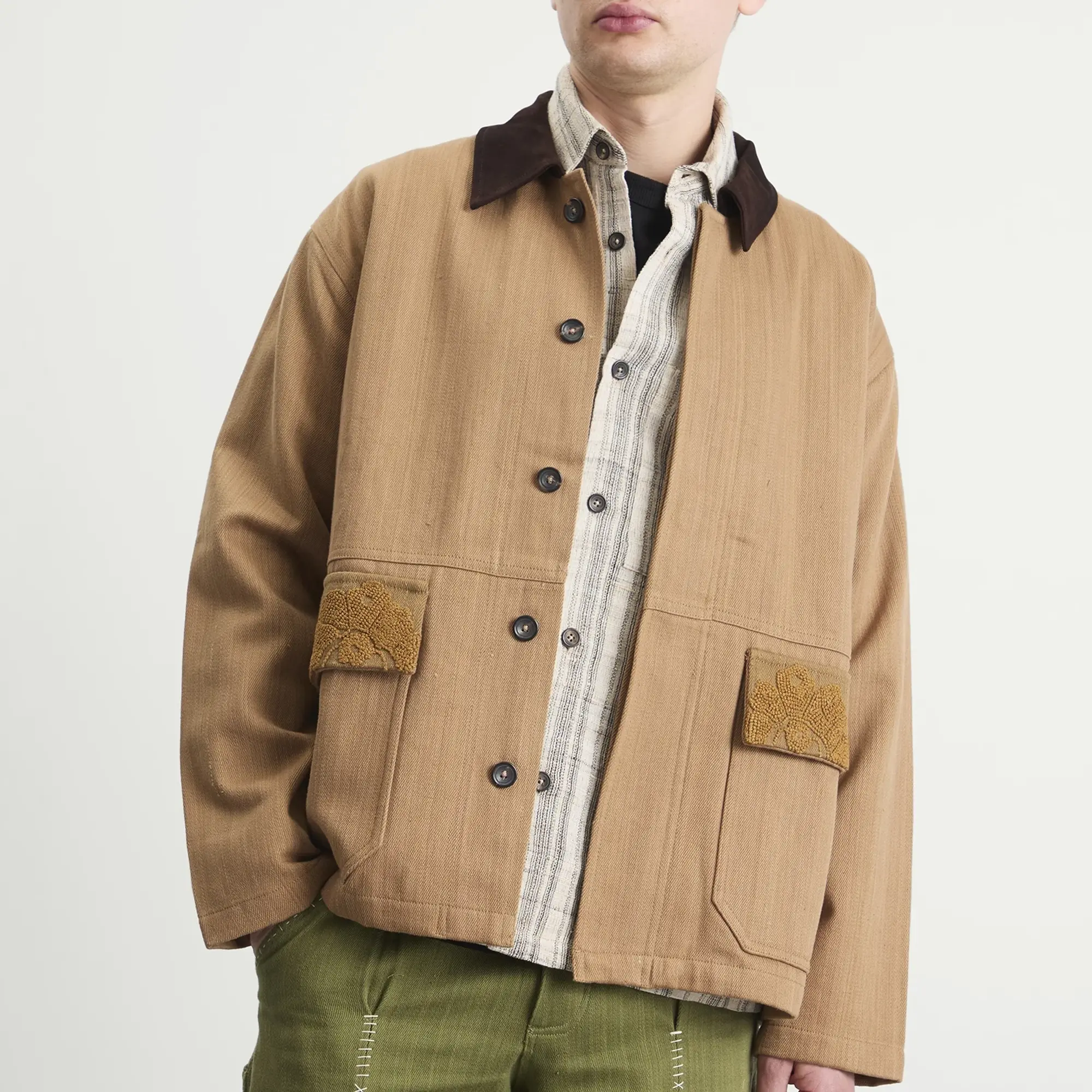 Kartik Research Men's Embroidered Jodhpur Jacket Brown/Dust