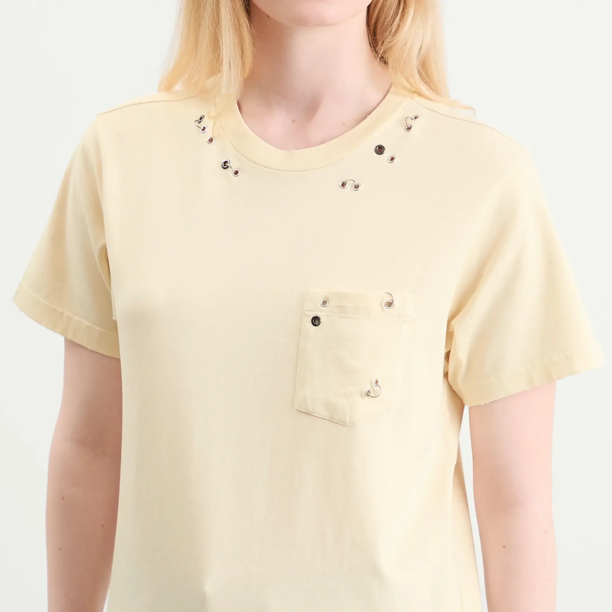 Isabel Marant Women's Yazrane Pierced T-Shirt Ecru