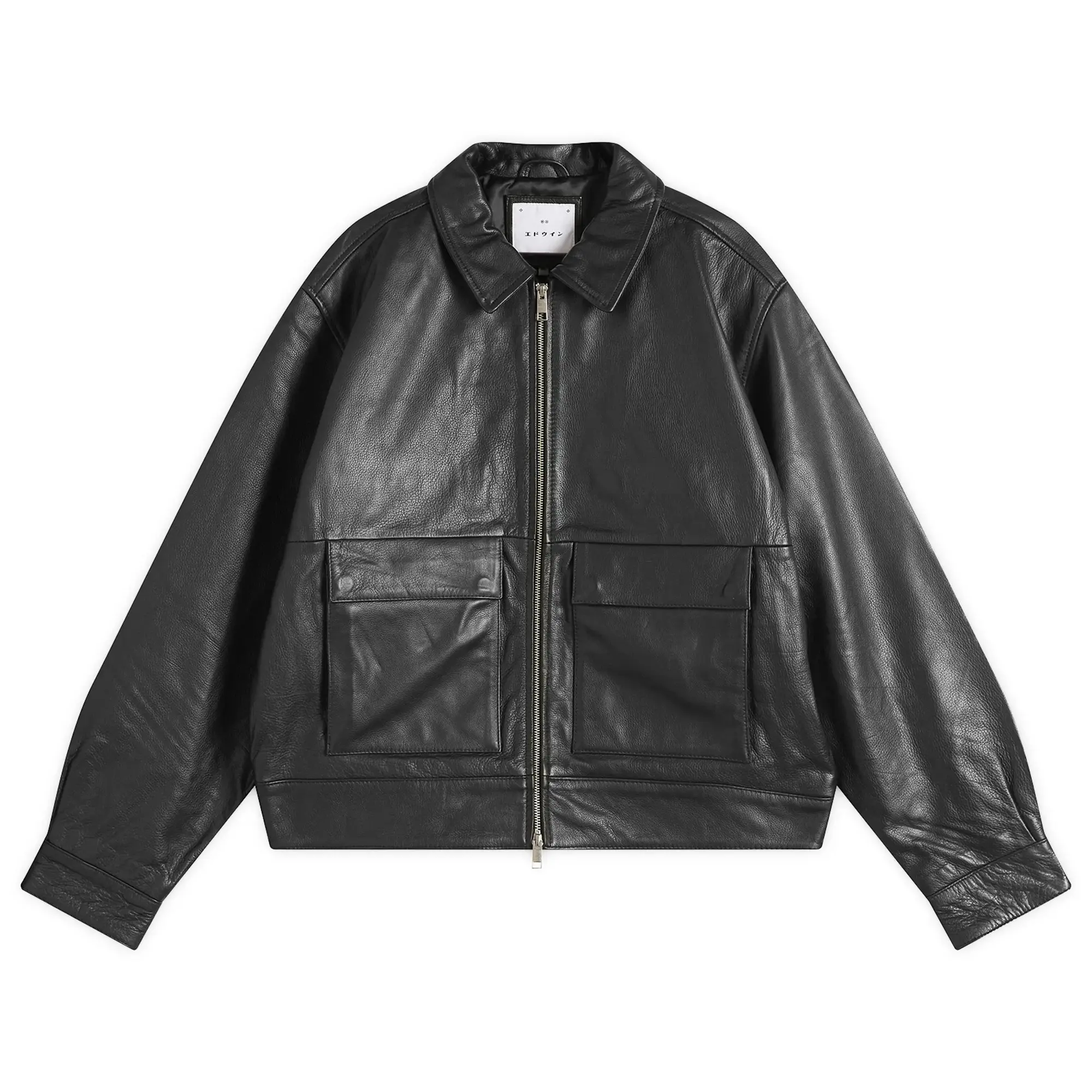 Edwin Men's Leather Dogma Jacket Black