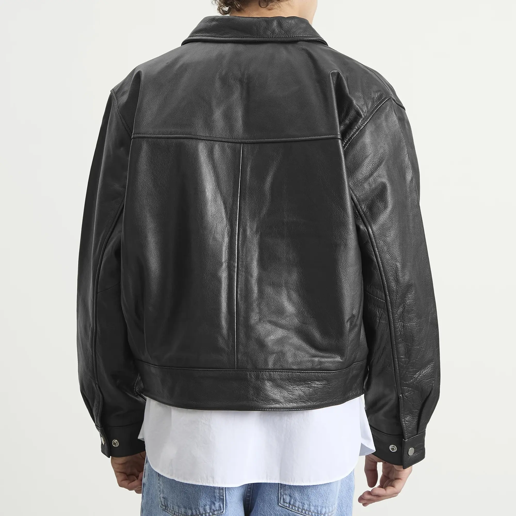Edwin Men's Leather Dogma Jacket Black