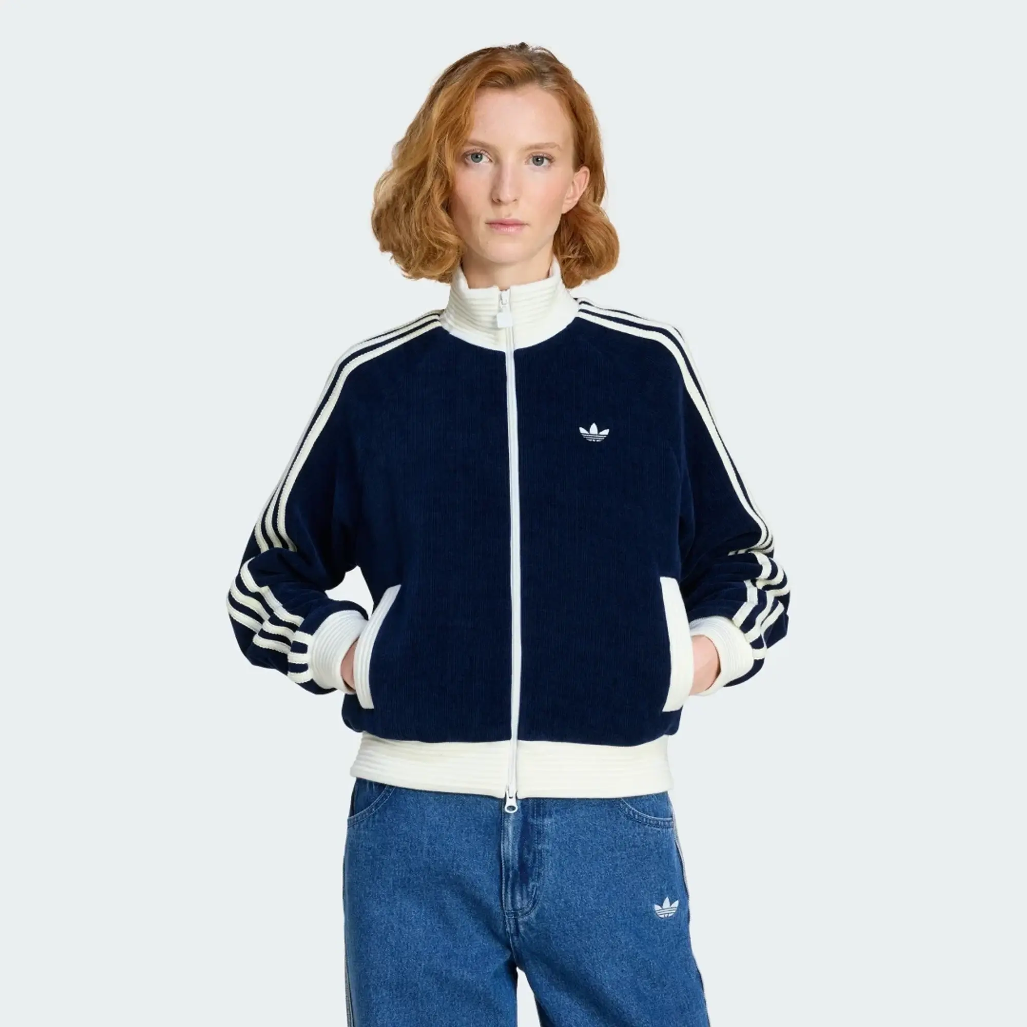 adidas ADIDAS ORIGINALS VELOUR KNIT TRACK TOP