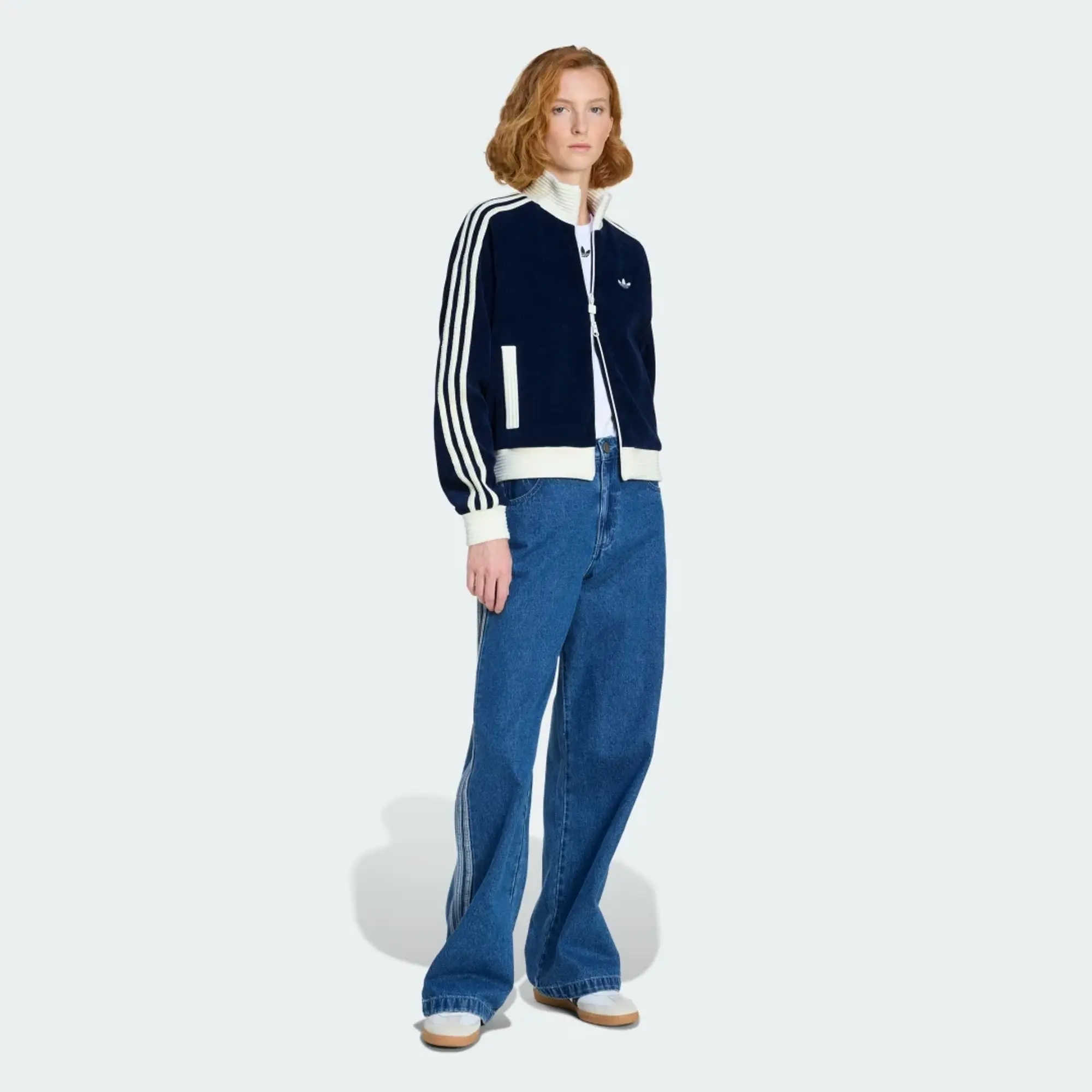 adidas ADIDAS ORIGINALS VELOUR KNIT TRACK TOP