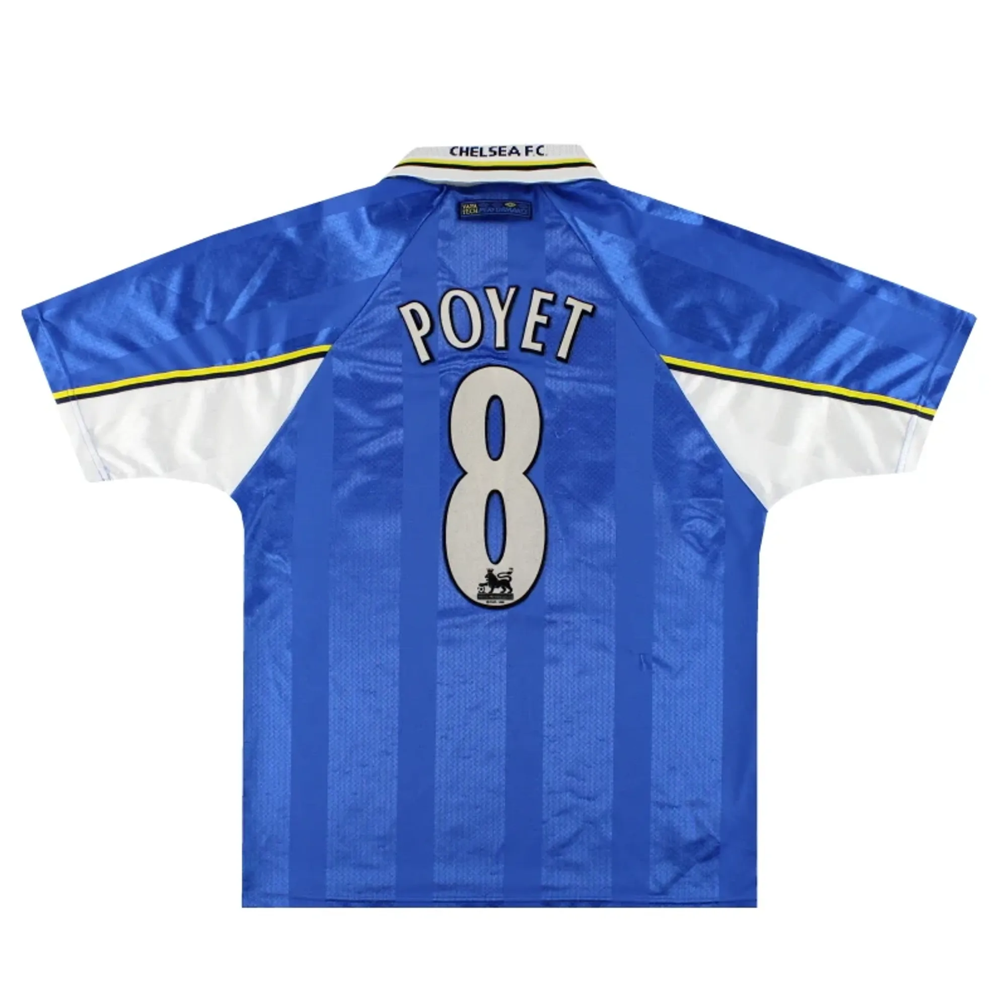 1997-99 Chelsea Umbro Home Shirt Poyet #8 M - Chelsea / Very Good 