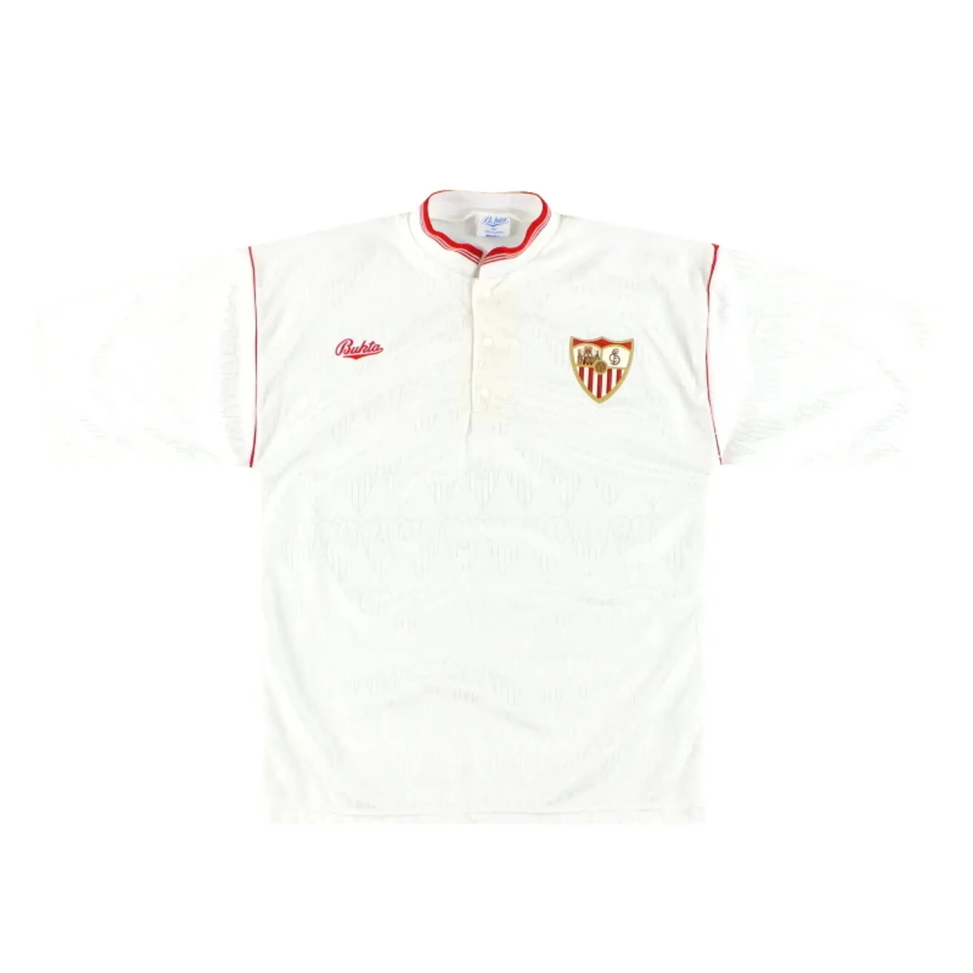 1990-92 Sevilla Bukta Home Shirt *Mint* M - Sevilla / Mint 