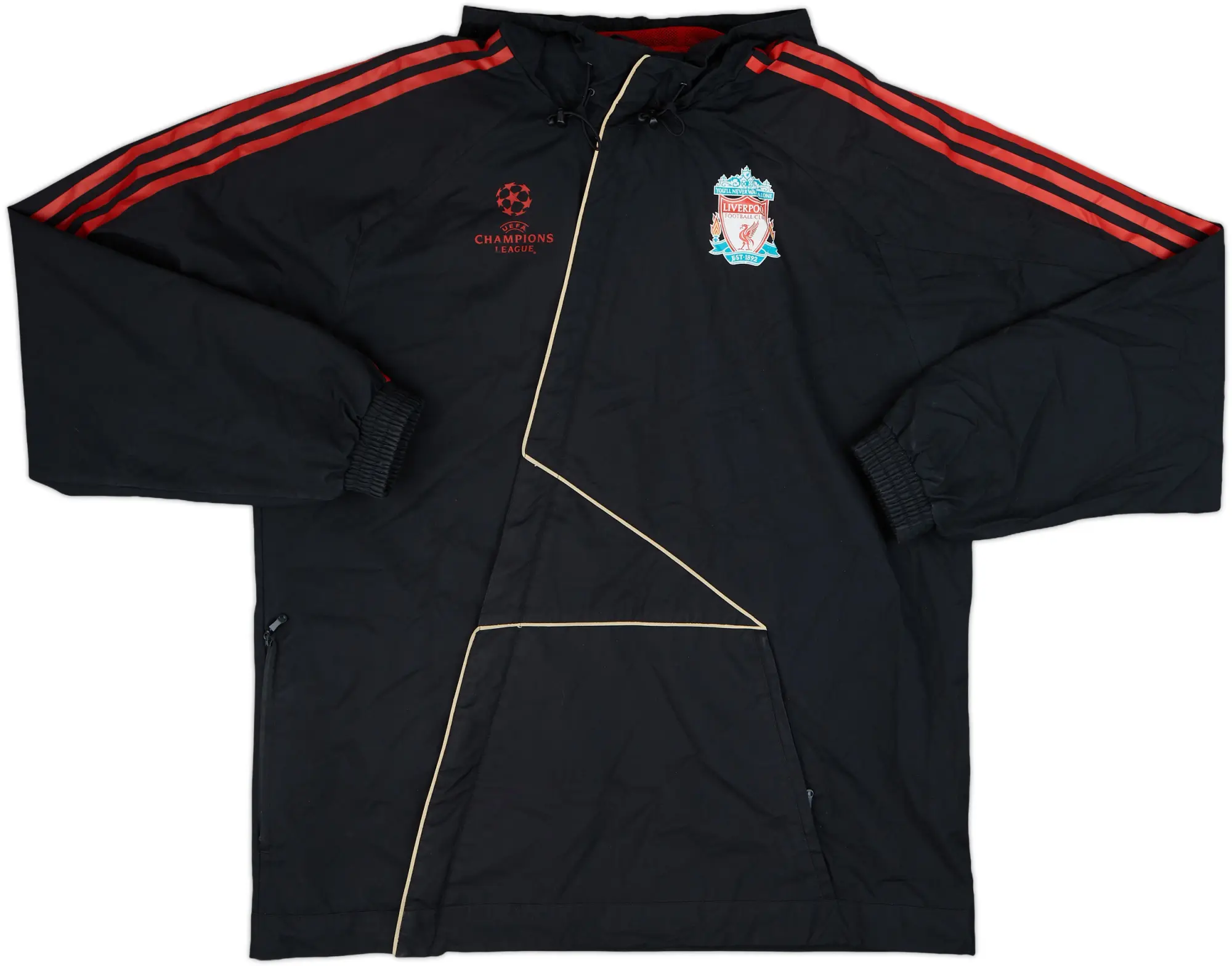 2009-10 Liverpool adidas CL Hooded Track Jacket - 7/10 - (L)