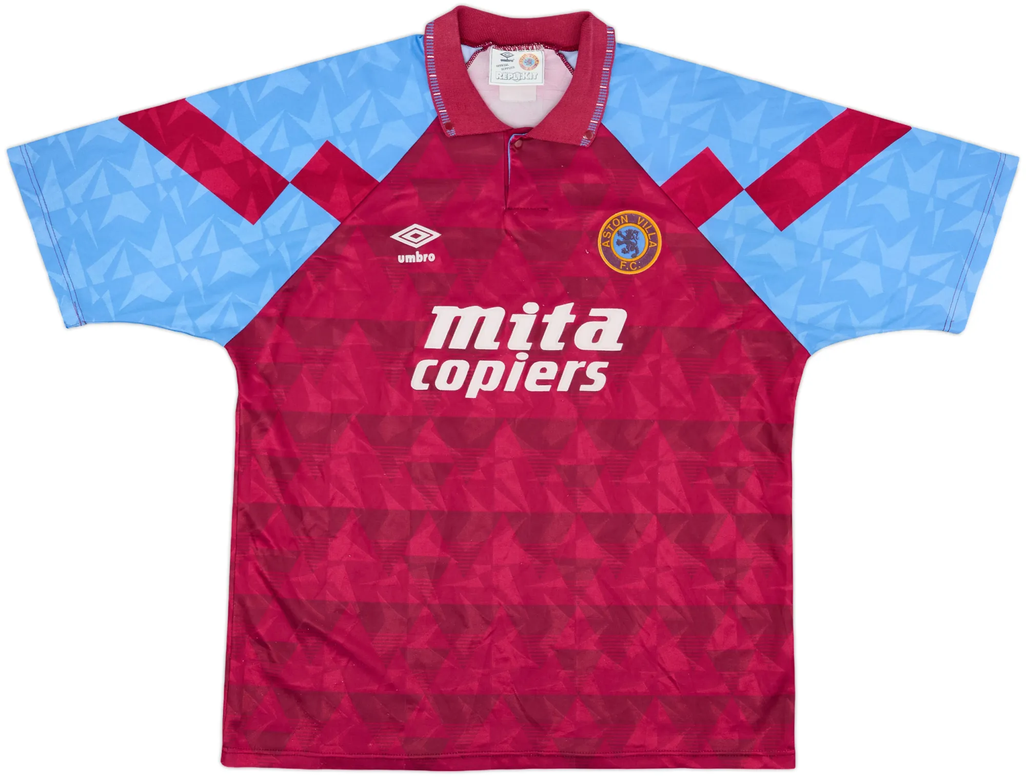 Umbro Aston Villa Mens SS Home Shirt 1990/92