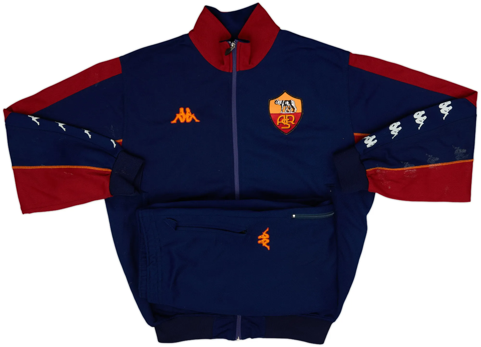 2002-03 Roma Kappa Tracksuit - 9/10 - (XL)