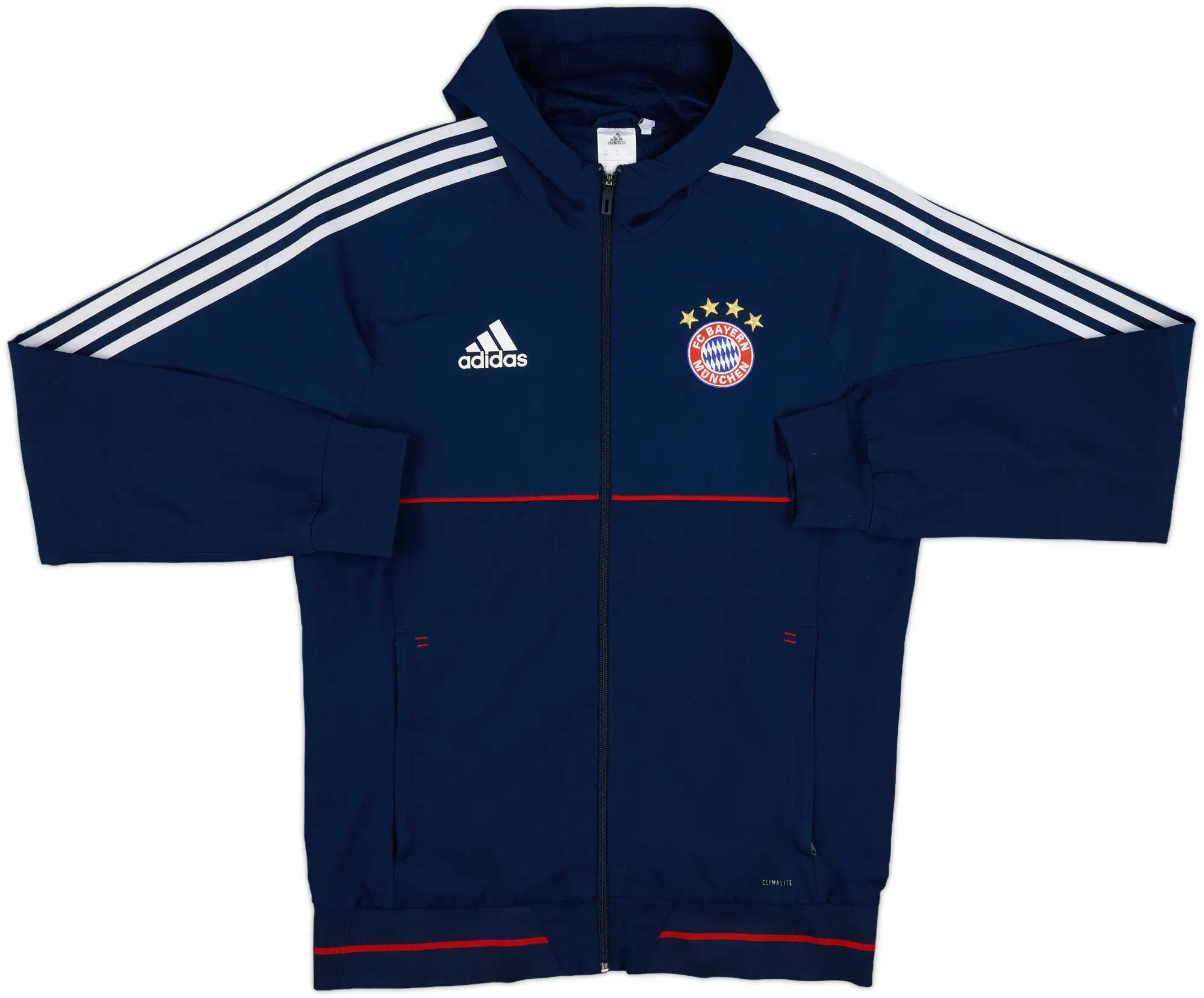2017-18 Bayern Munich adidas Hooded Track Jacket - 5/10 - (M)