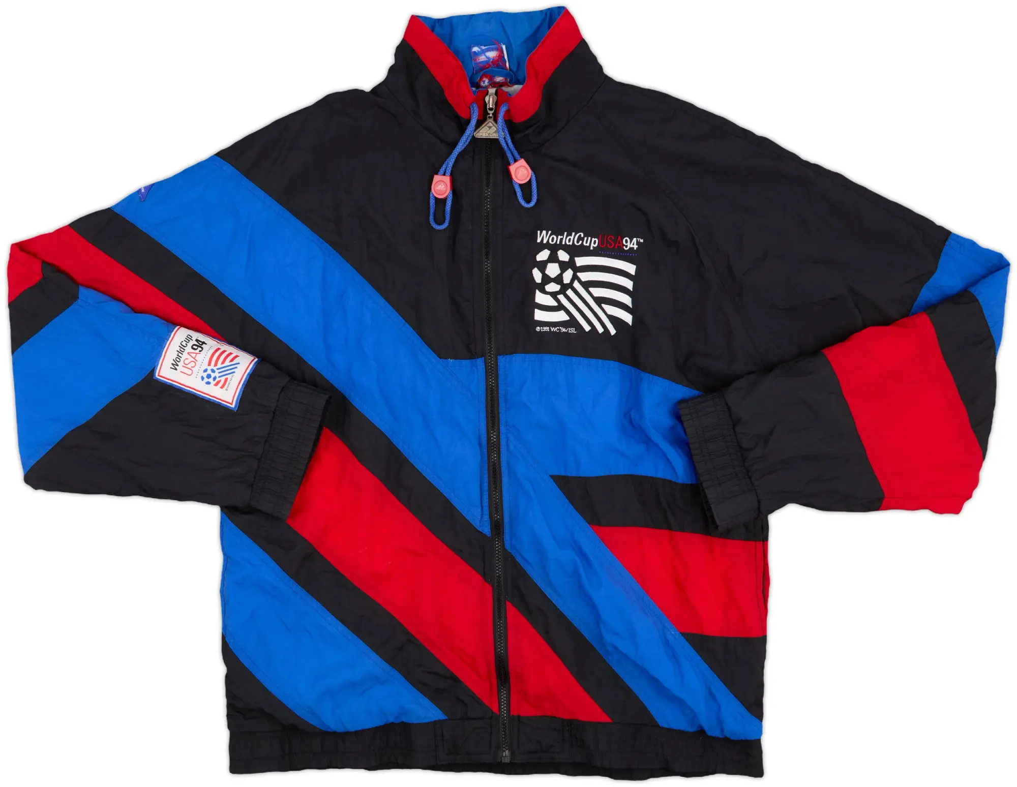 1994 World Cup USA 94 Apex Hooded Rain Jacket - 8/10 - (XXL)