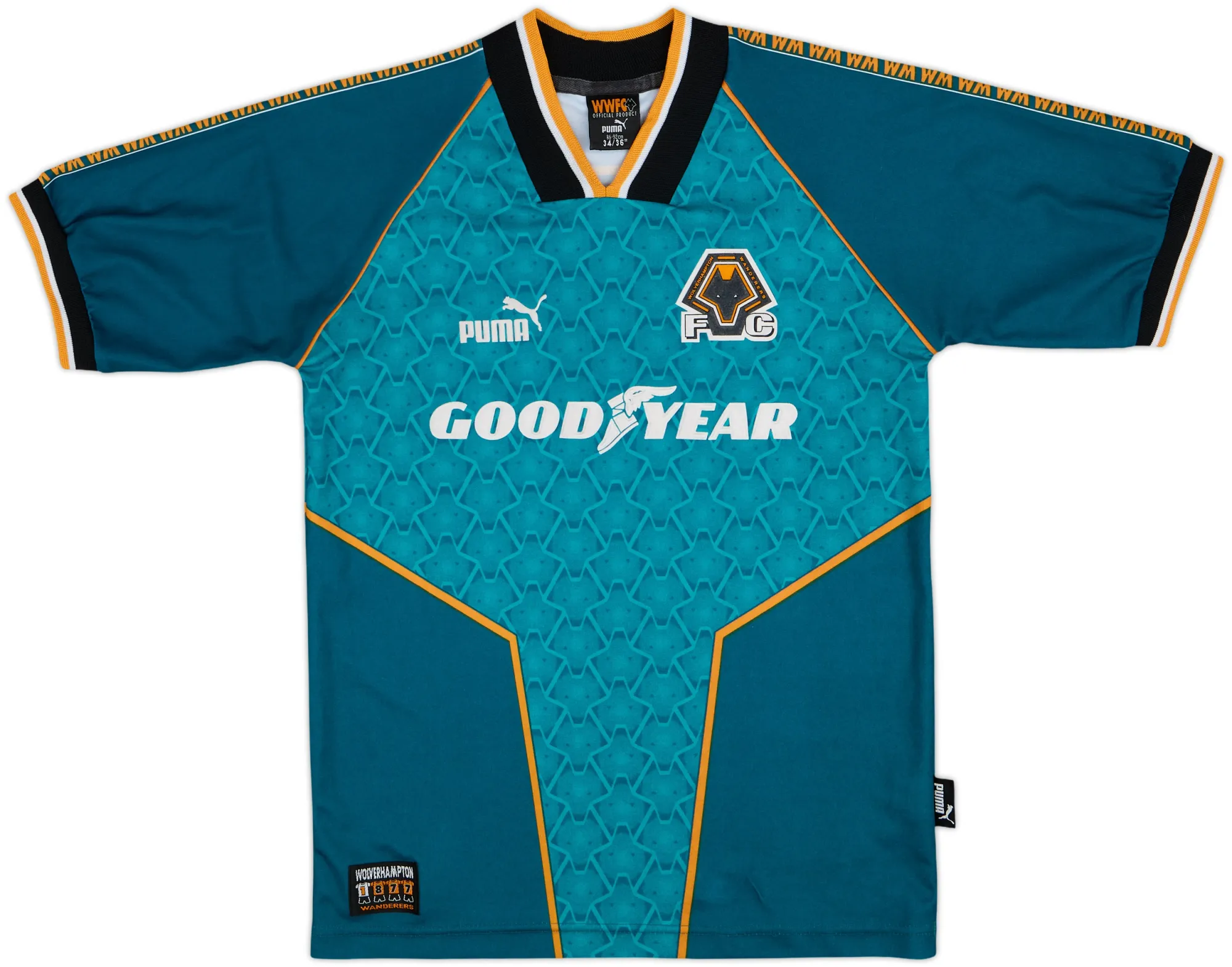Puma Wolverhampton Wanderers Mens SS Away Shirt 1996/97