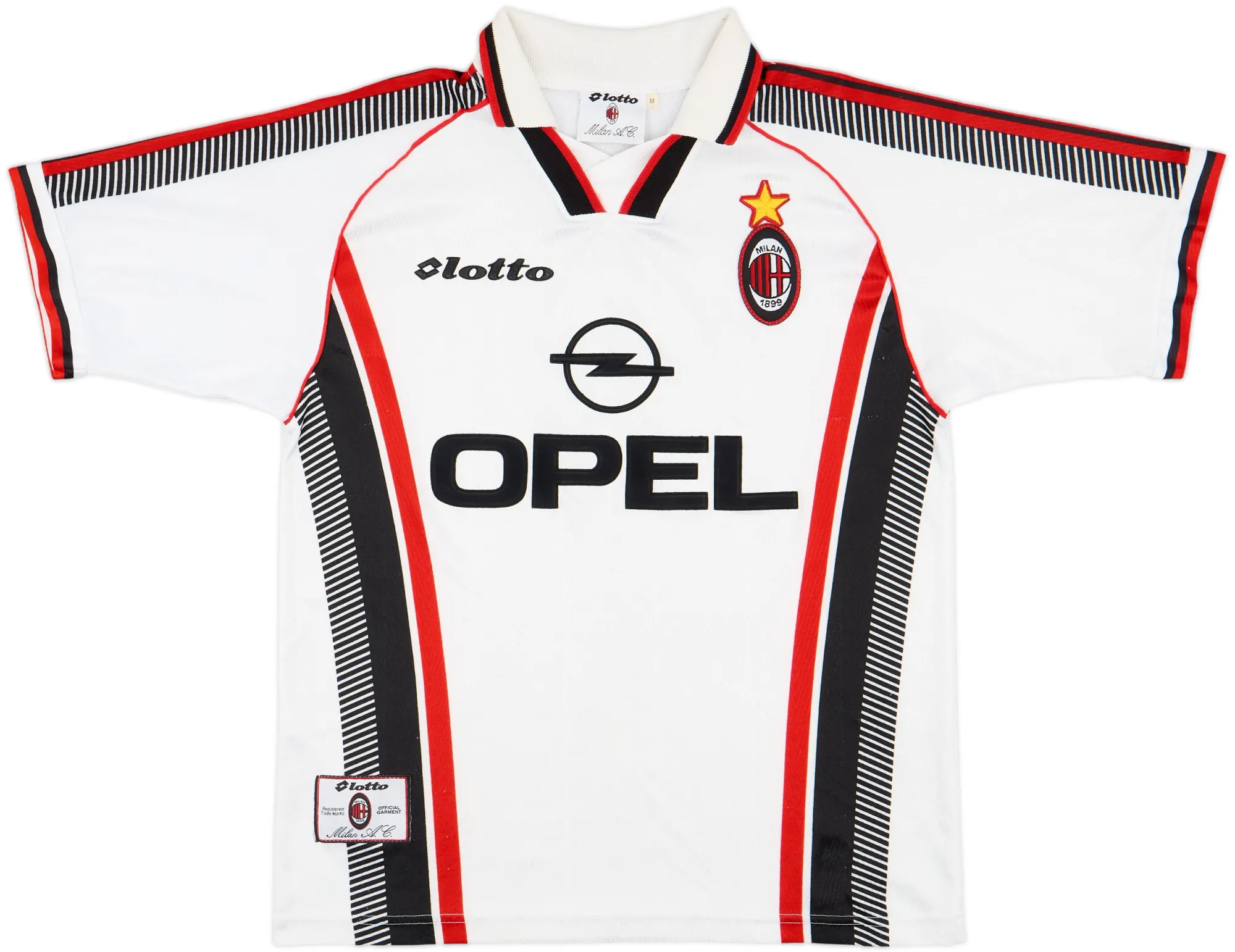 Lotto AC Milan Mens SS Away Shirt 1997/98