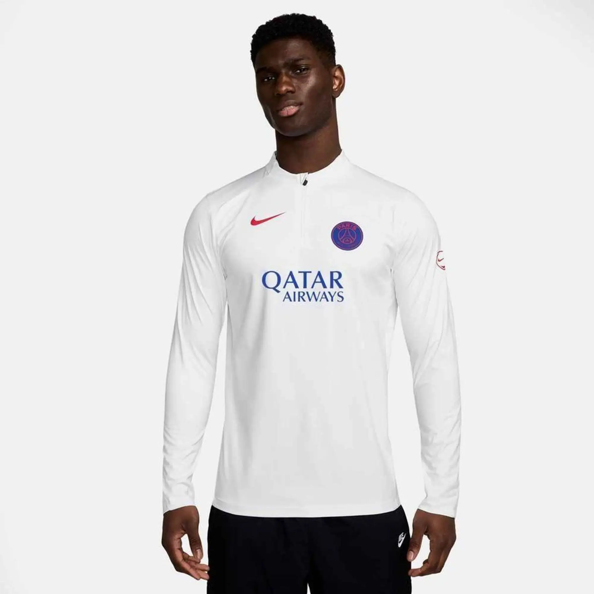 Nike PSG Storm-Fit 1/4 Zip L/S Strike Drill Top - White/Blue - 2025-2026