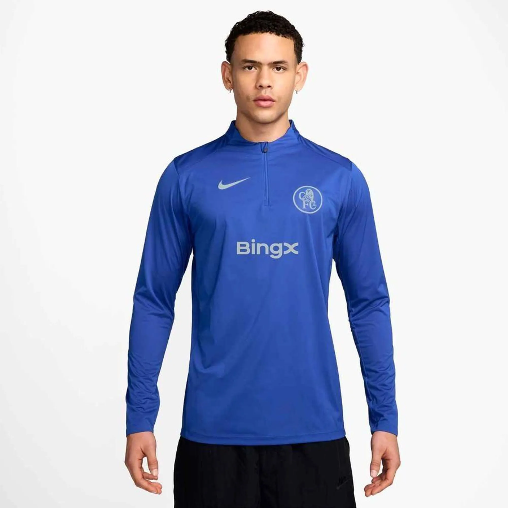 Nike Chelsea Storm-Fit 1/4 Zip L/S Strike Drill Top - Blue/White - 2025-2026