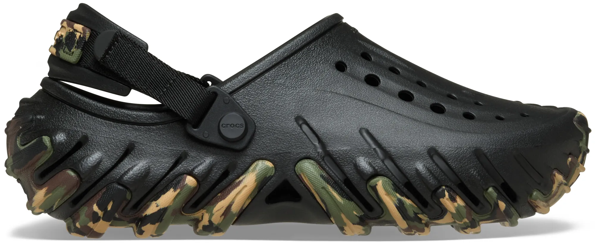 Crocs | Unisex | Echo Camo RO | Clogs | Black / Multi | W4/M3