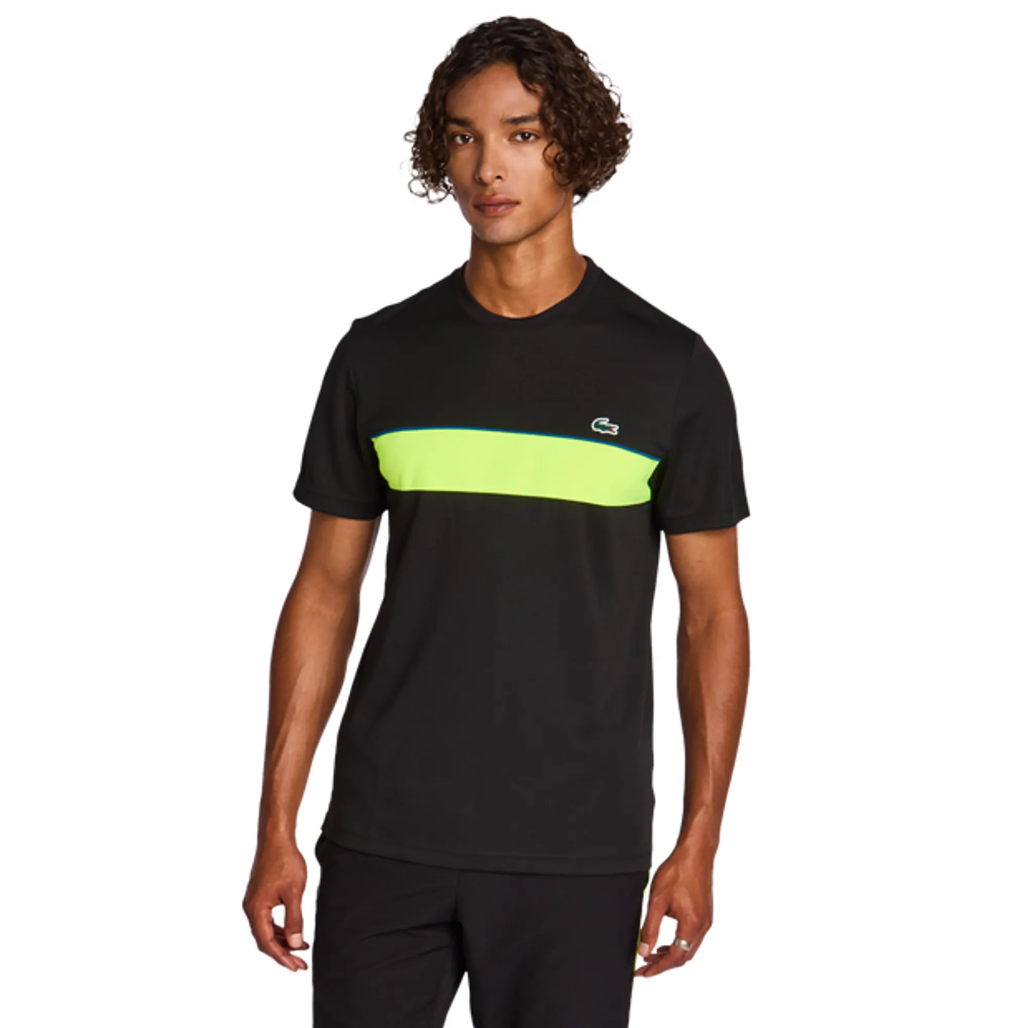 Lacoste Big Croc Logo Men T-Shirts - Black