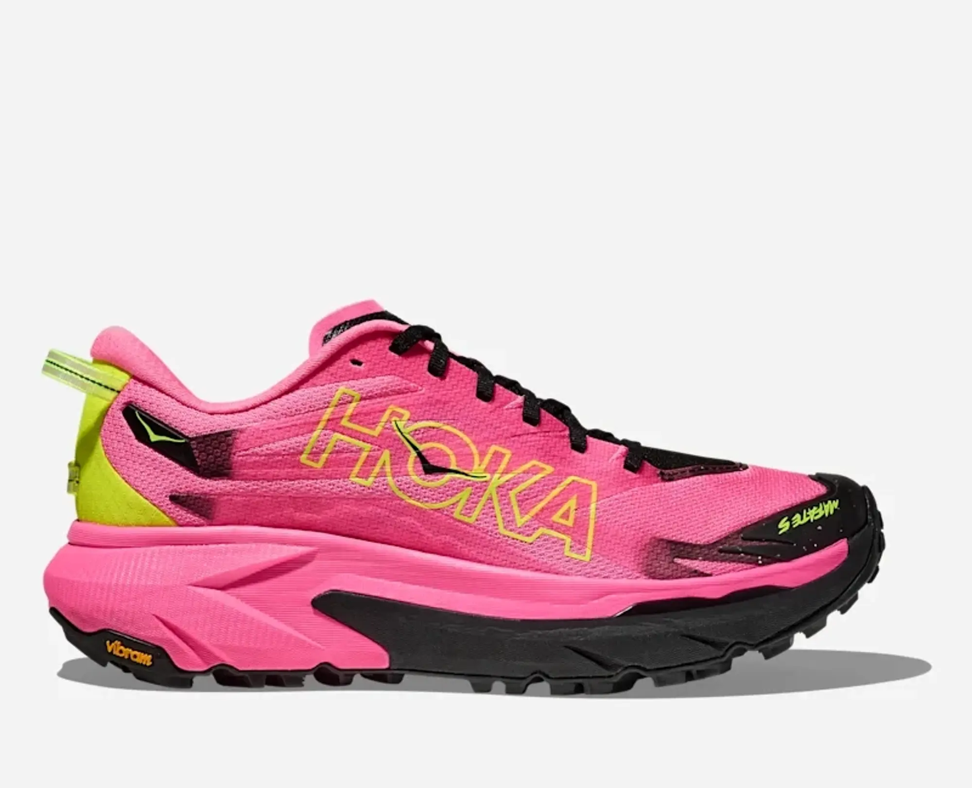 Hoka Men's Mafate 5 Trail Shoes In Neon Rose/Black