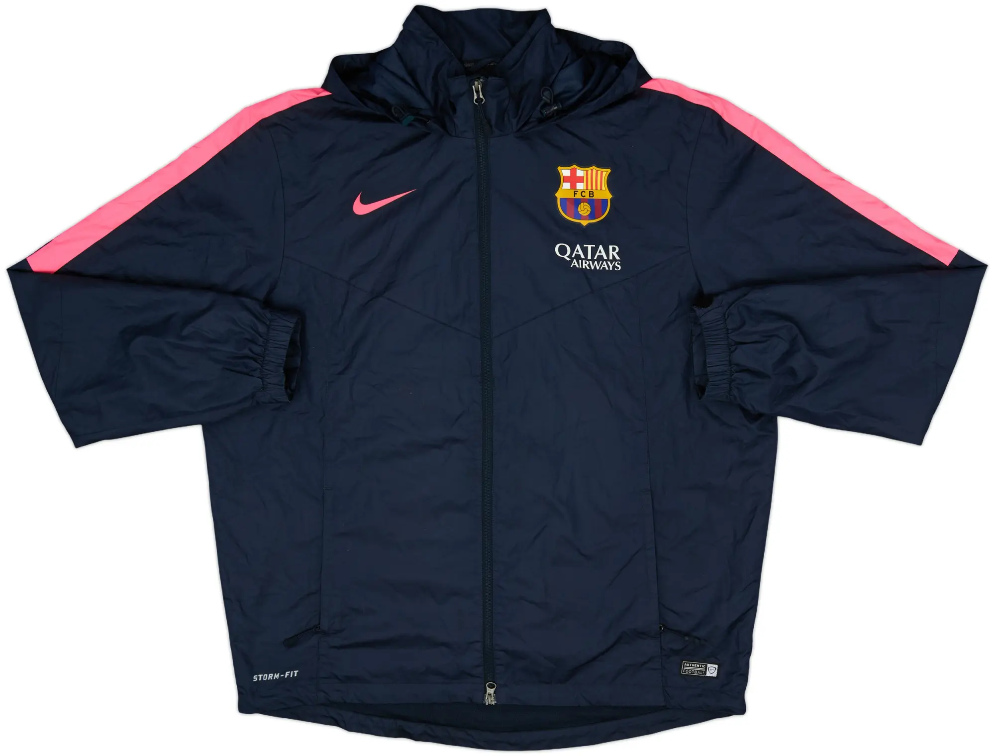 2011-12 Barcelona Nike Hooded Rain Jacket - 8/10 - (XL)