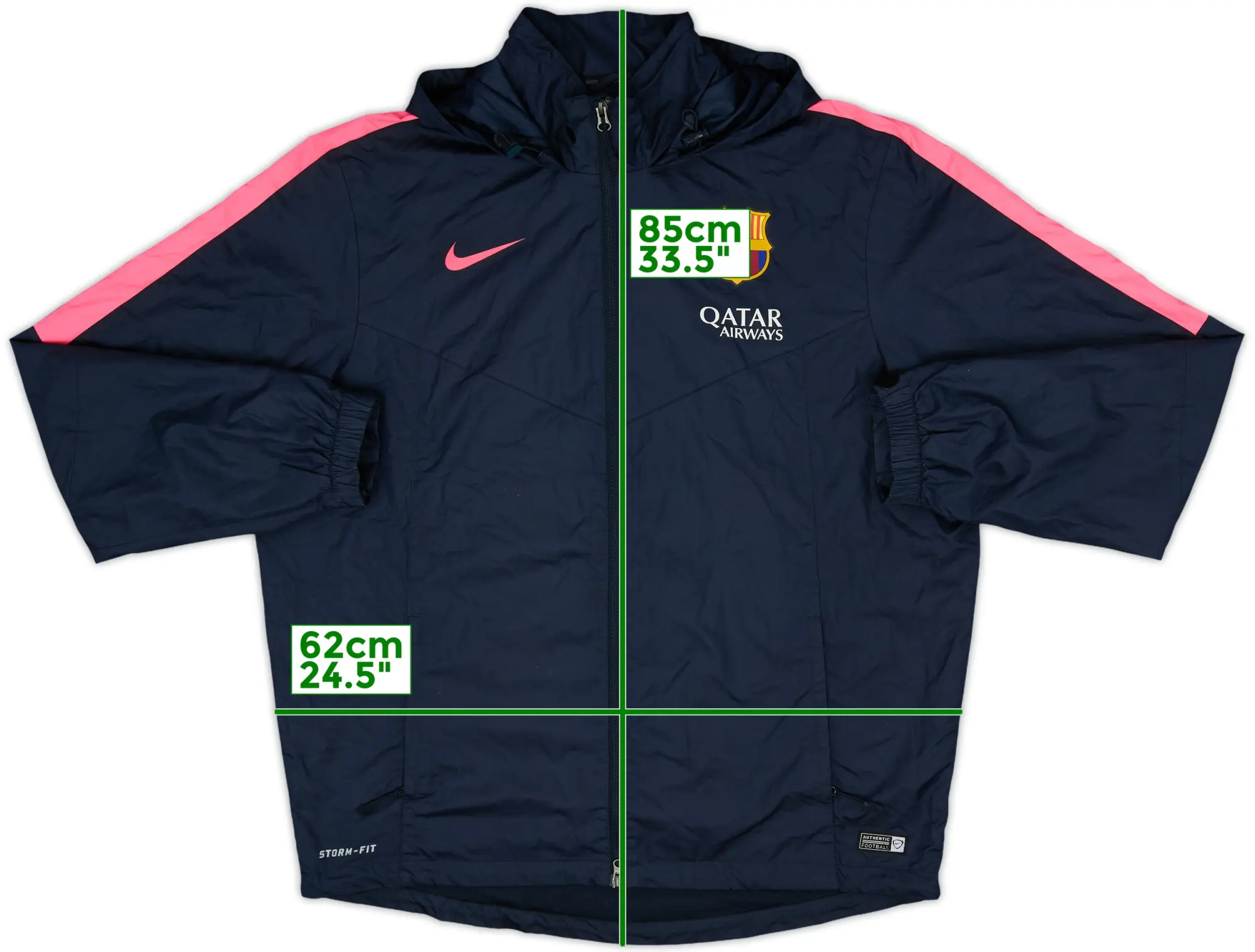 2011-12 Barcelona Nike Hooded Rain Jacket - 8/10 - (XL)