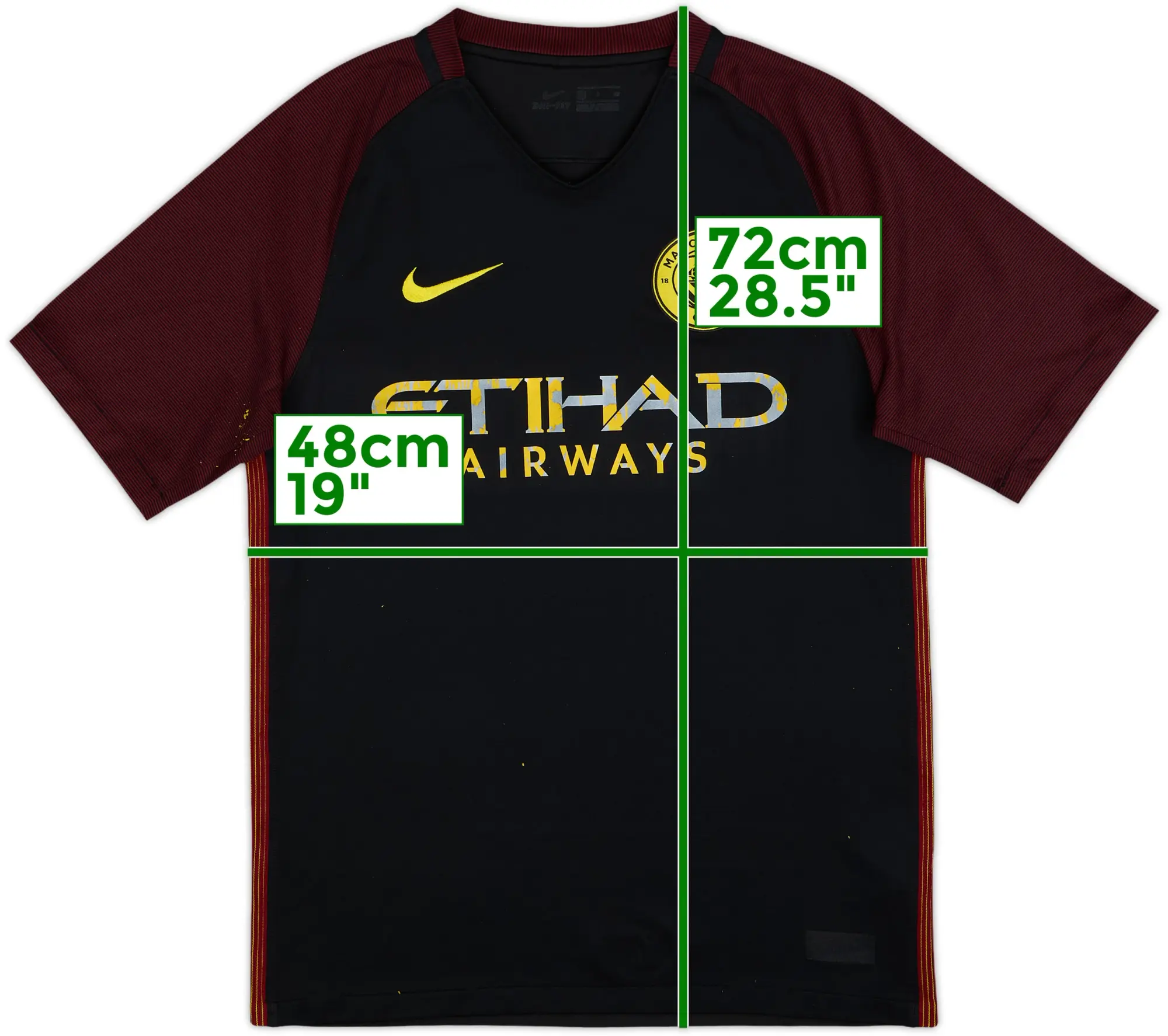 Nike Manchester City Mens SS Away Shirt 2016/17