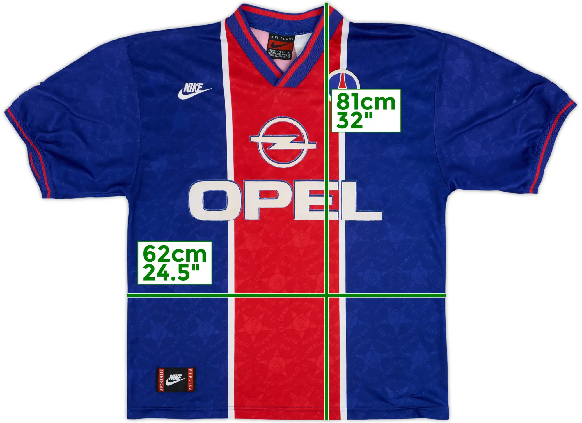 Nike Paris Saint Germain Mens SS Home Shirt 1995/96