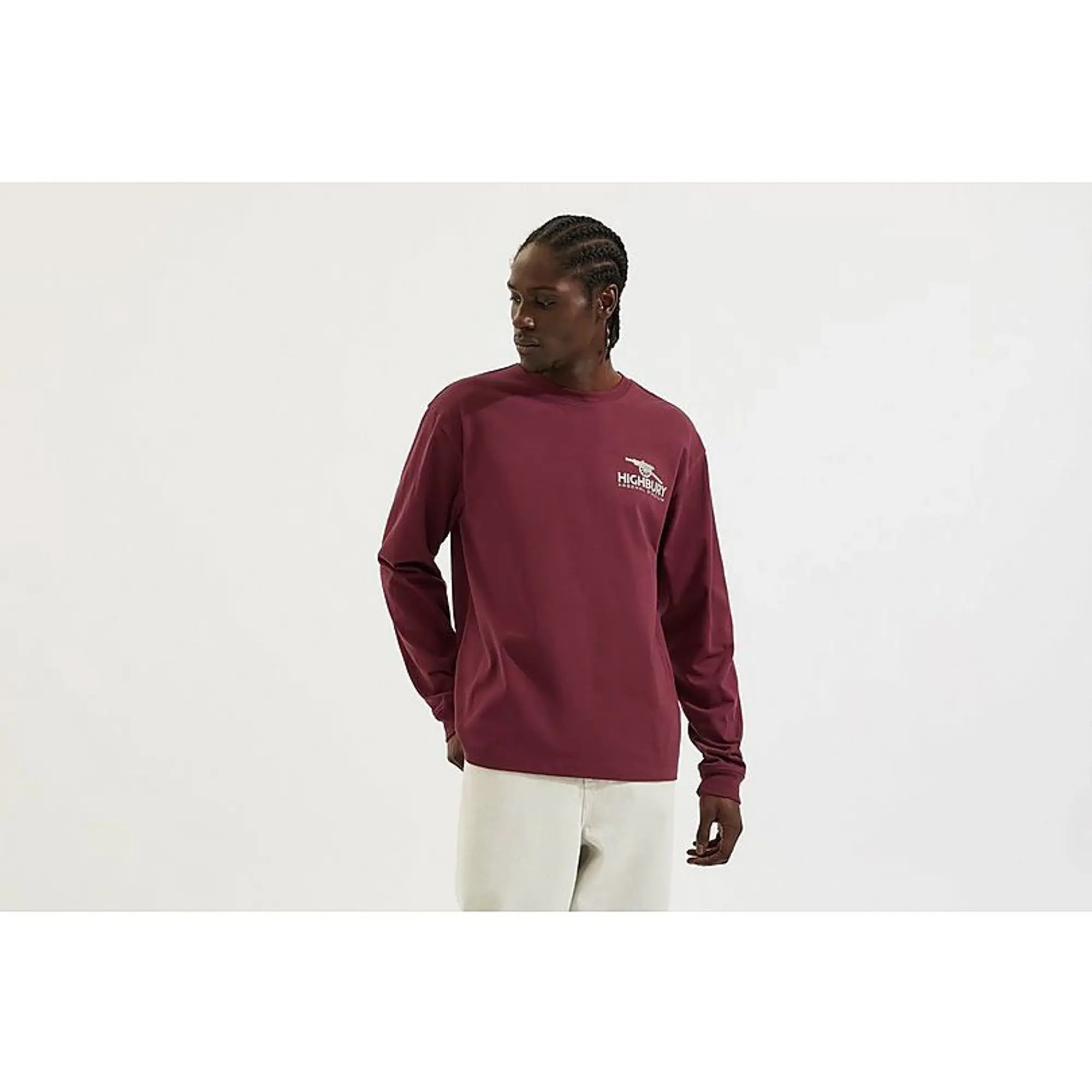 Arsenal Classics Burgundy East Stand Long Sleeved T-Shirt, Red