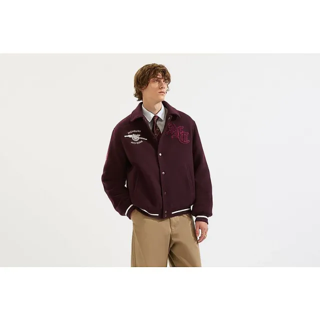 Arsenal Classics Records Varsity Jacket, Red | M069006 | FOOTY.COM