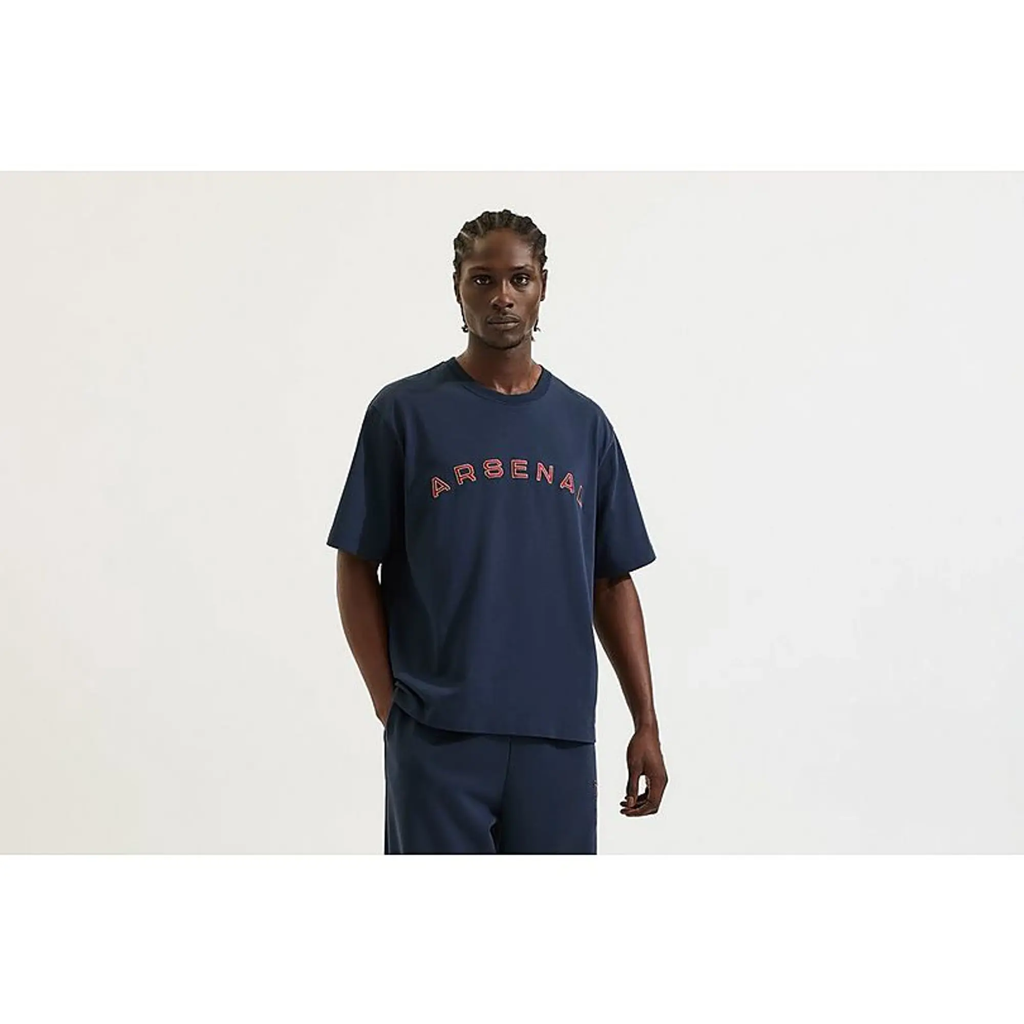Arsenal Classics Navy Stadium T-Shirt, Blue