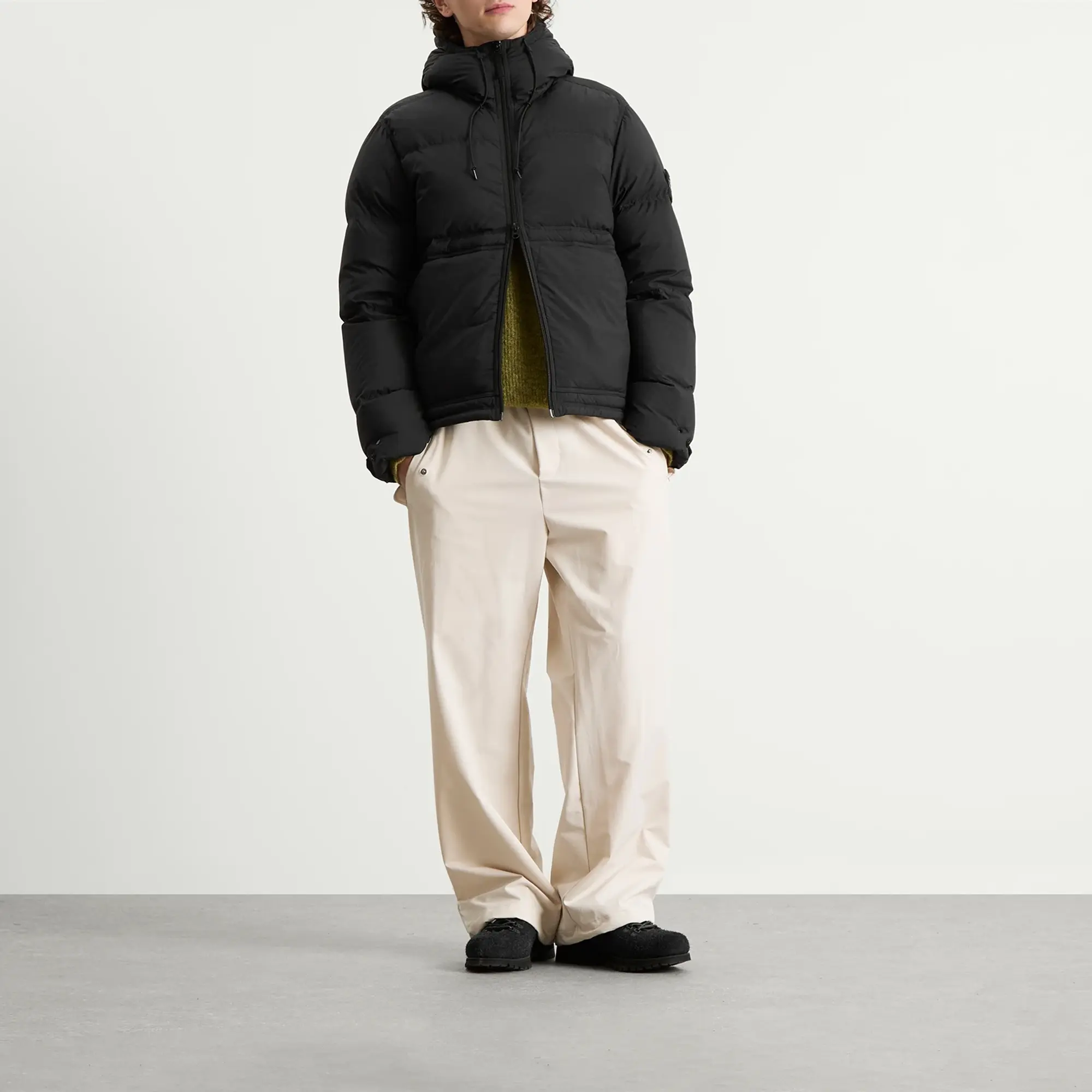 Stone Island Men's Matt Ripstop Cordura Down Jacket Black