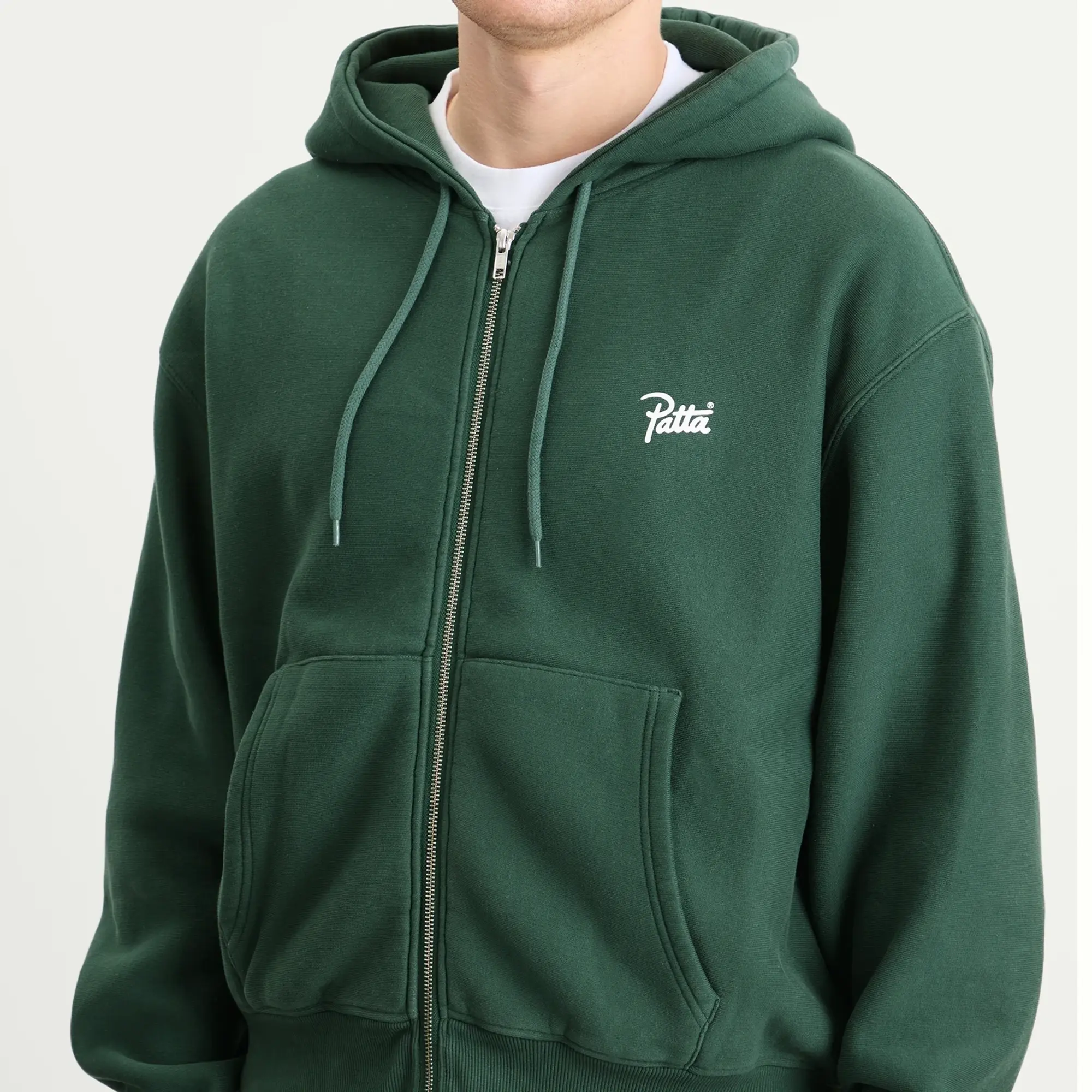 Patta Men's Classic Zip Hoodie Green