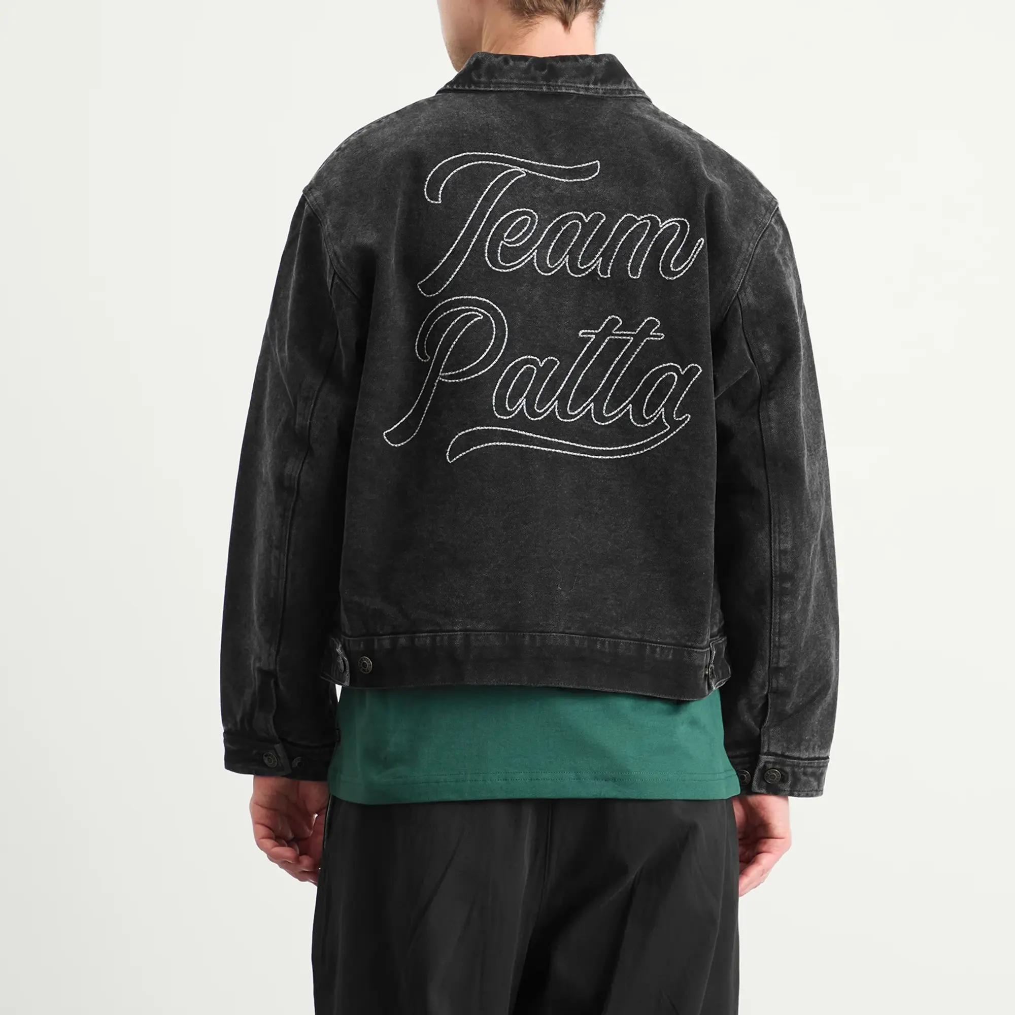 Patta Men's Washed Canvas Jacket Black