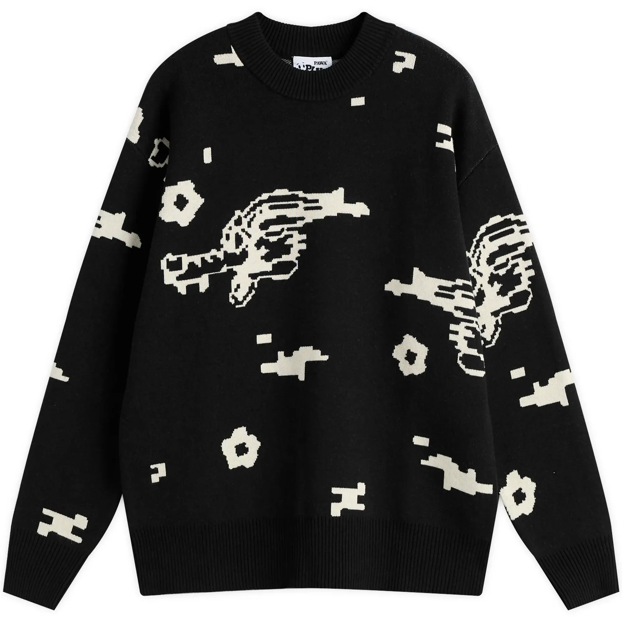 Pawa Speed Sports Men's Digi Doggo Knit Sweater Black