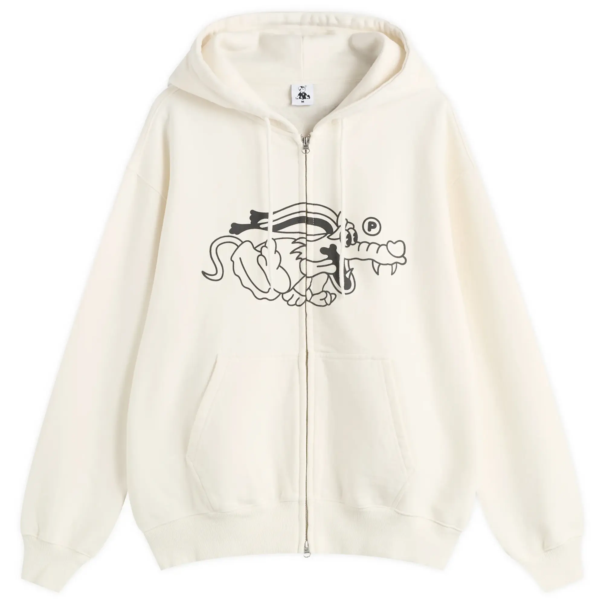 Pawa Speed Sports Men's Doggo Zip Hoodie Cream