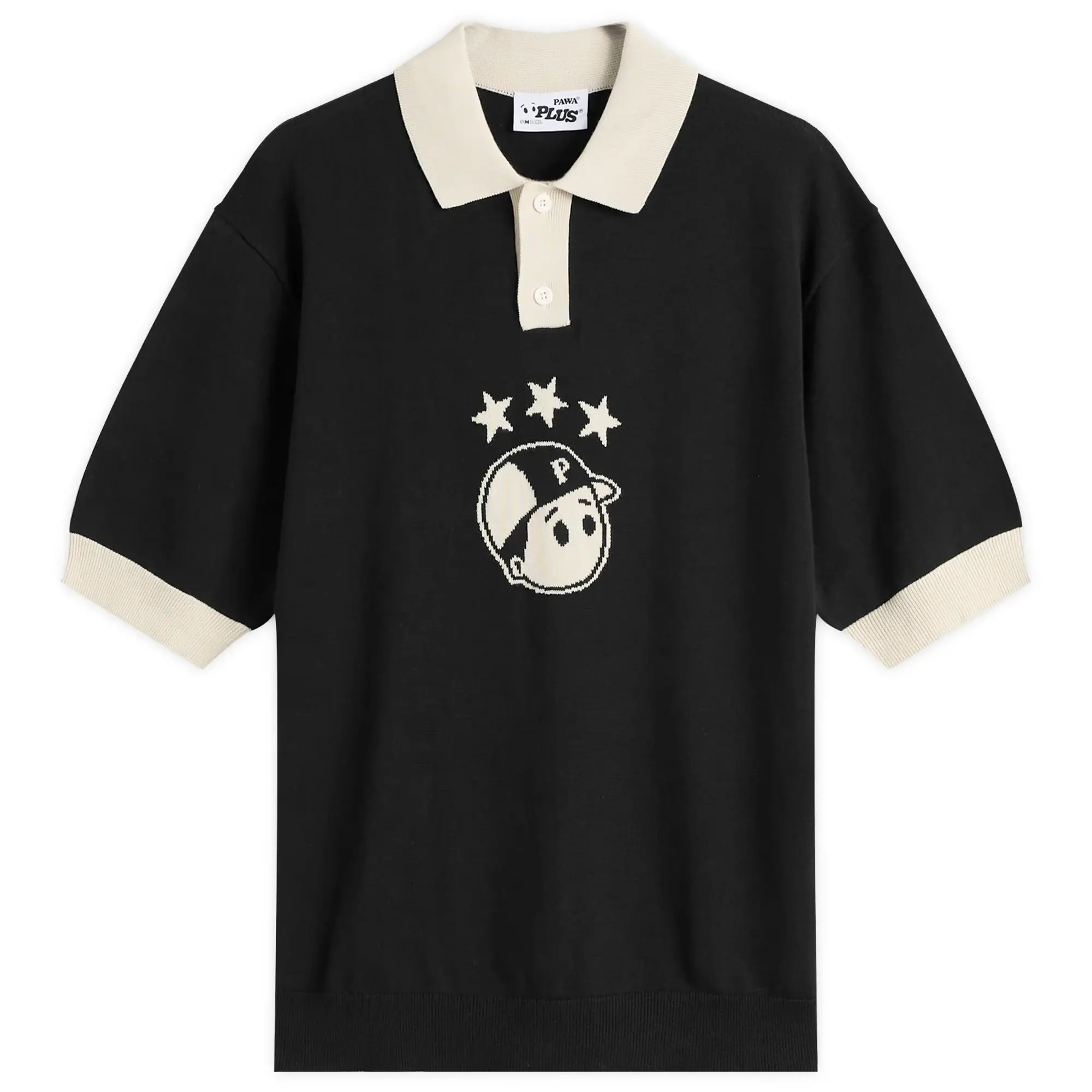 Pawa Speed Sports Men's Footie Knit Polo Black