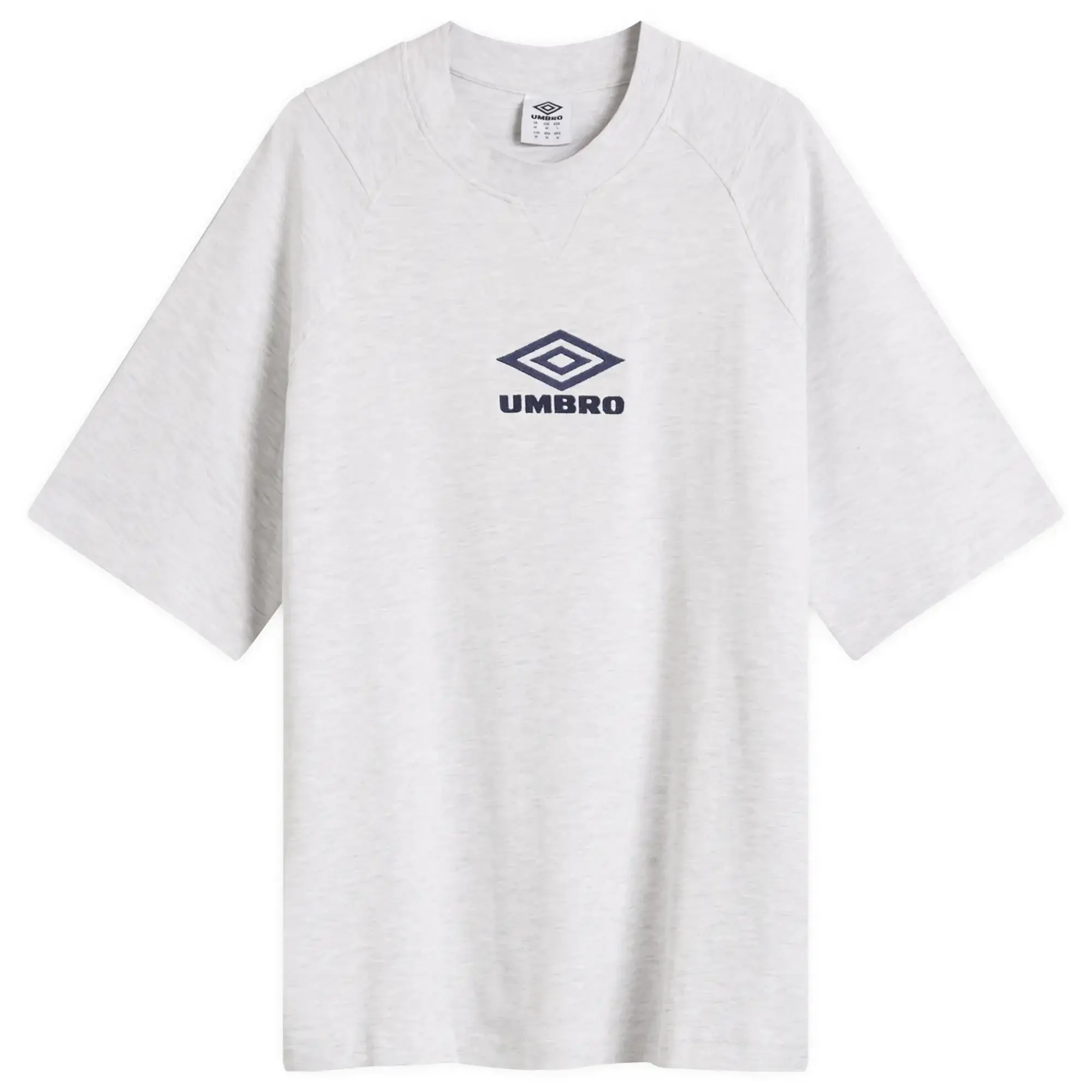 Umbro Men's Iconic Boxy Tee Ice Marl/Dark Navy