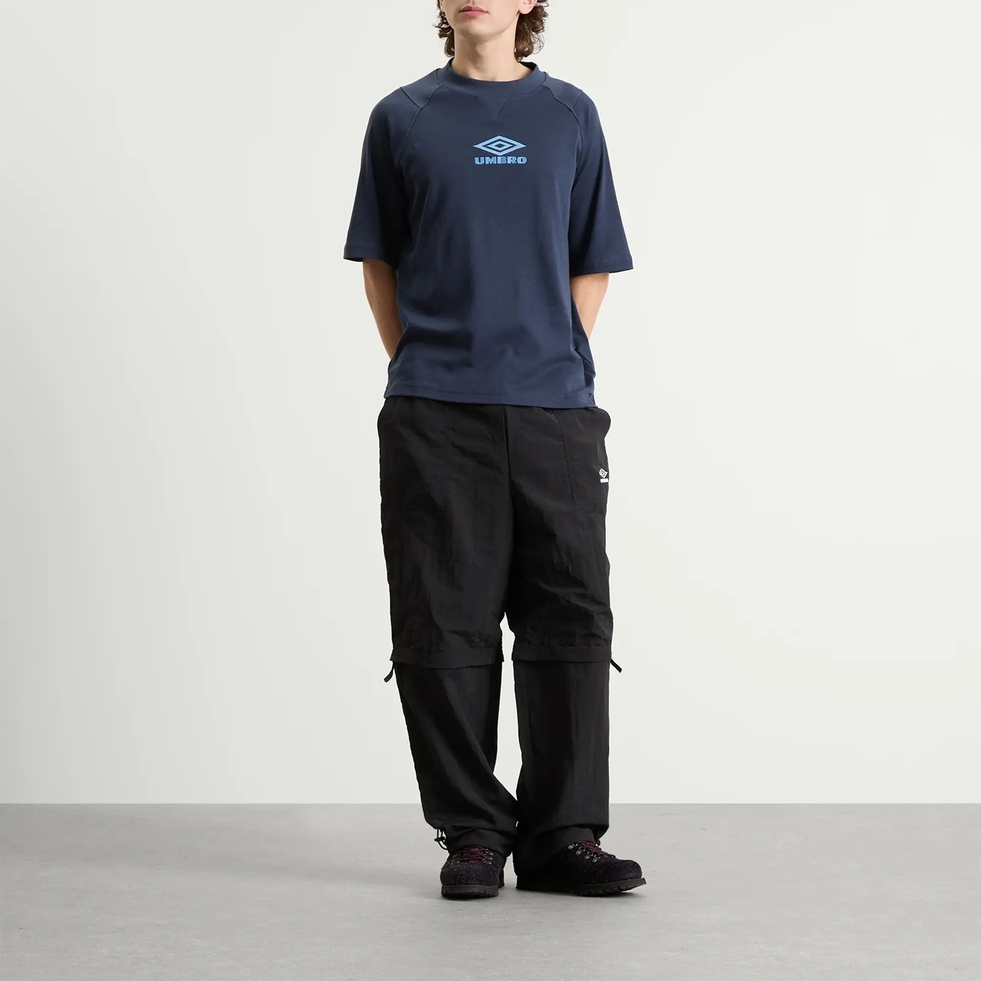Umbro Men's Iconic Boxy T-Shirt Dark Navy/ Vista Blue