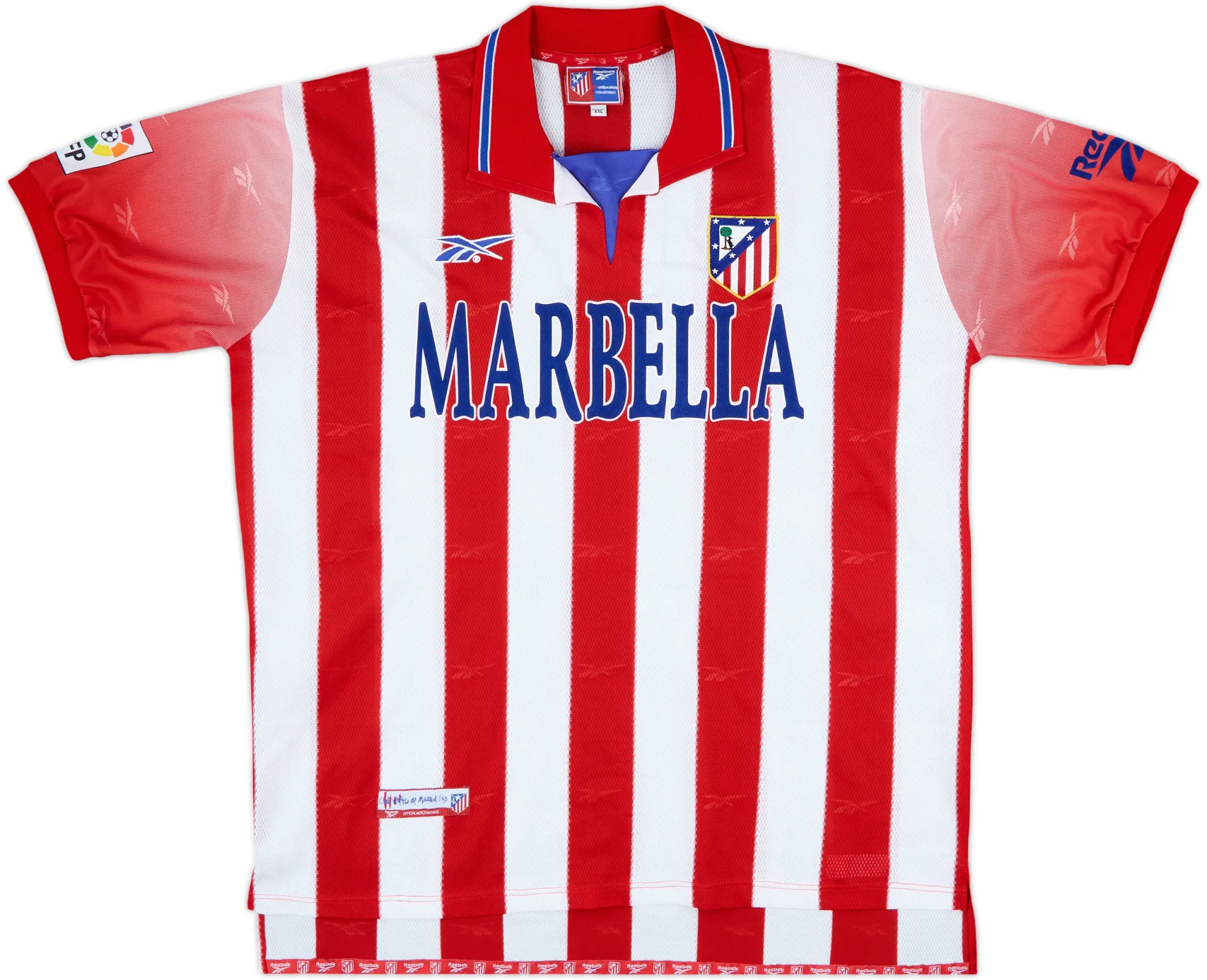 Reebok Atlético Madrid Mens SS Home Shirt 1998/99