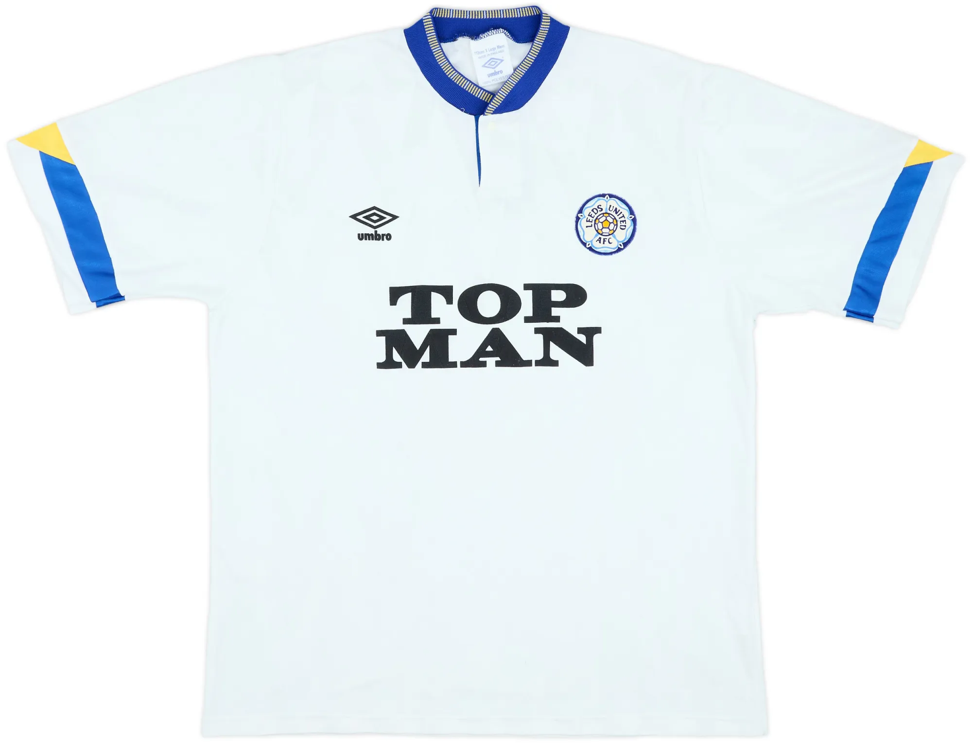 Umbro Leeds United Mens SS Home Shirt 1990/91