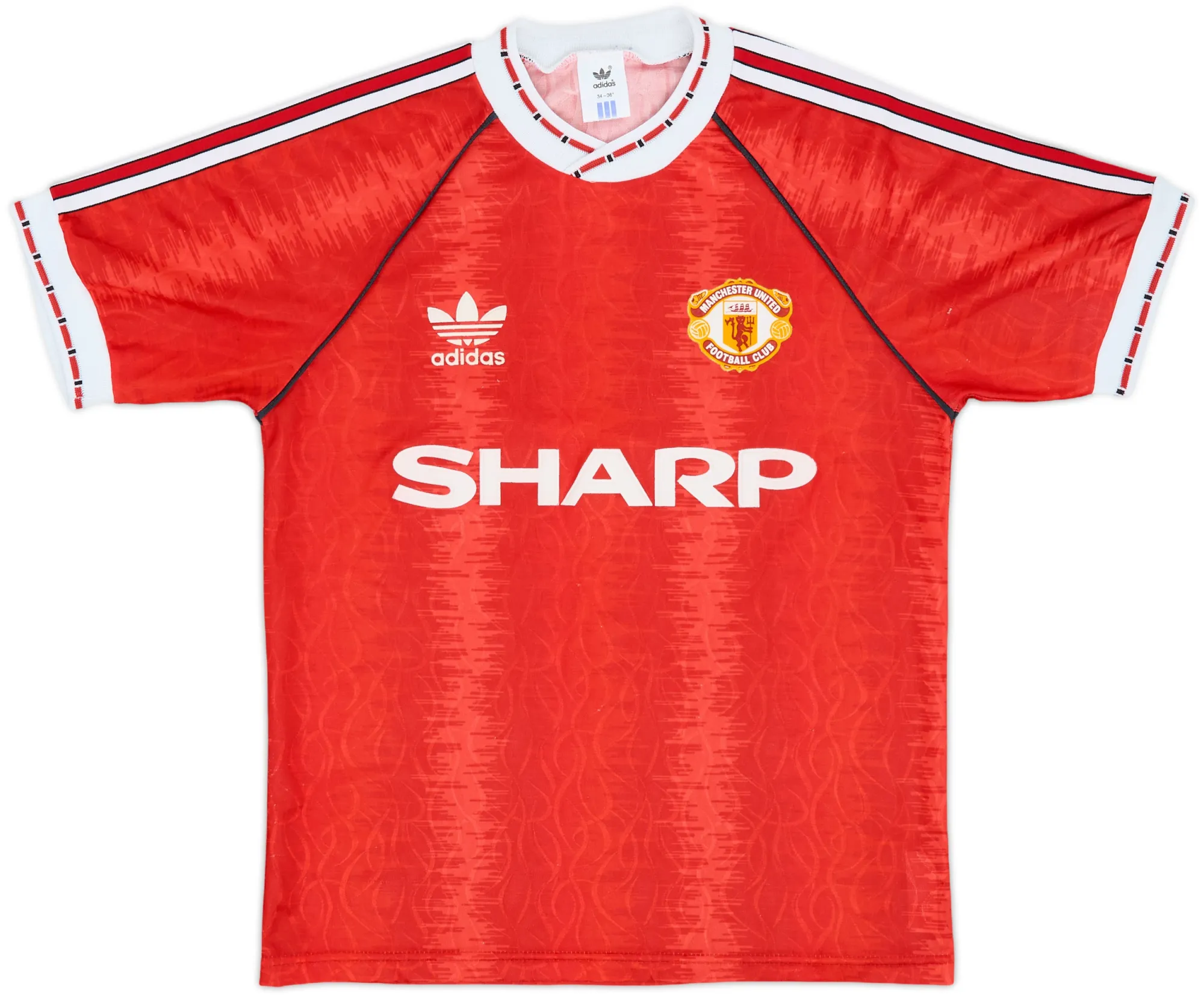 adidas Manchester United Mens SS Home Shirt 1990/92