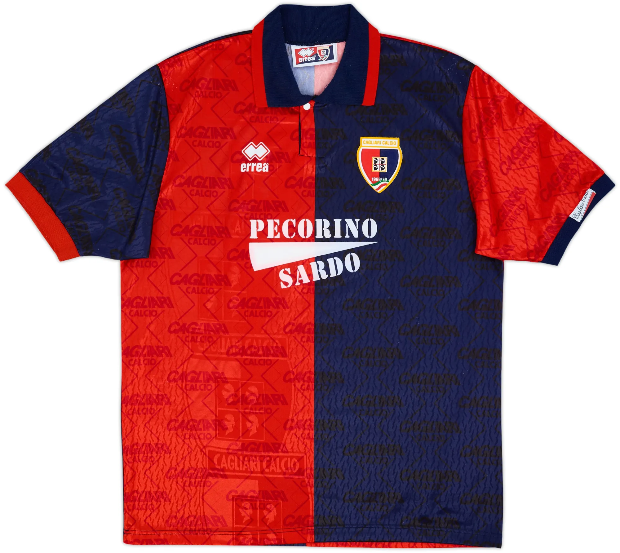 Errea Cagliari Mens SS Home Shirt 1993/94