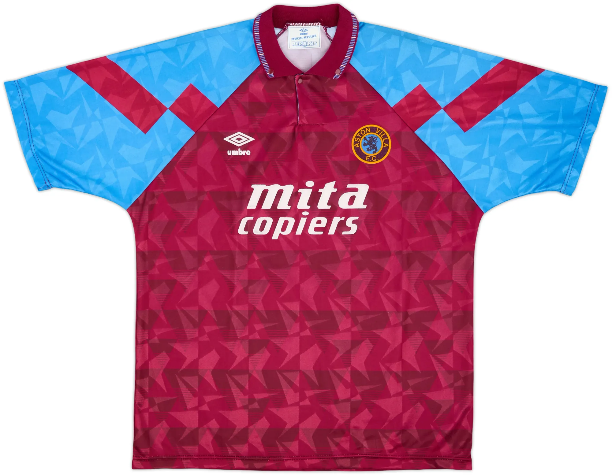 Umbro Aston Villa Mens SS Home Shirt 1990/92
