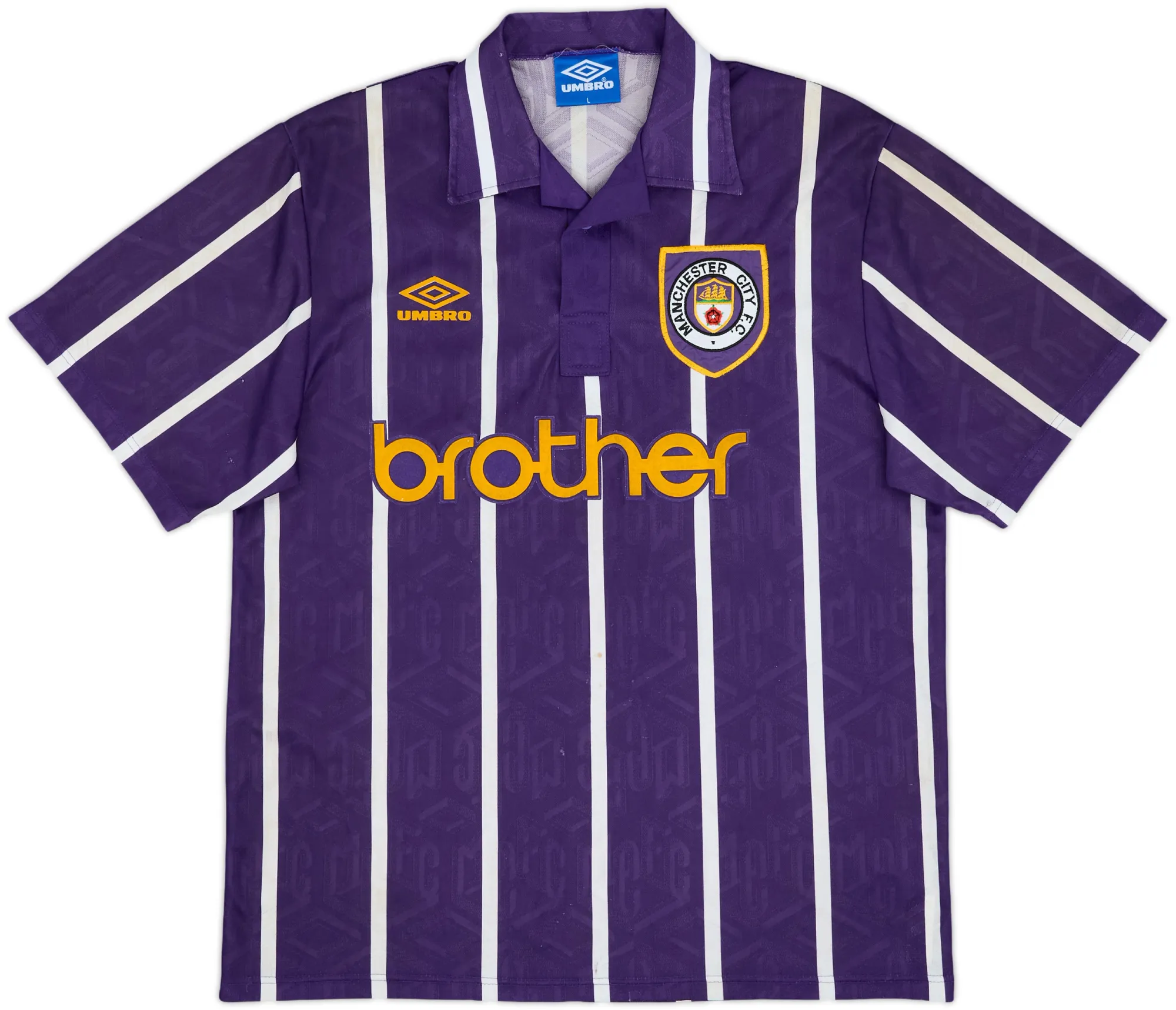 Umbro Manchester City Mens SS Away Shirt 1993/94
