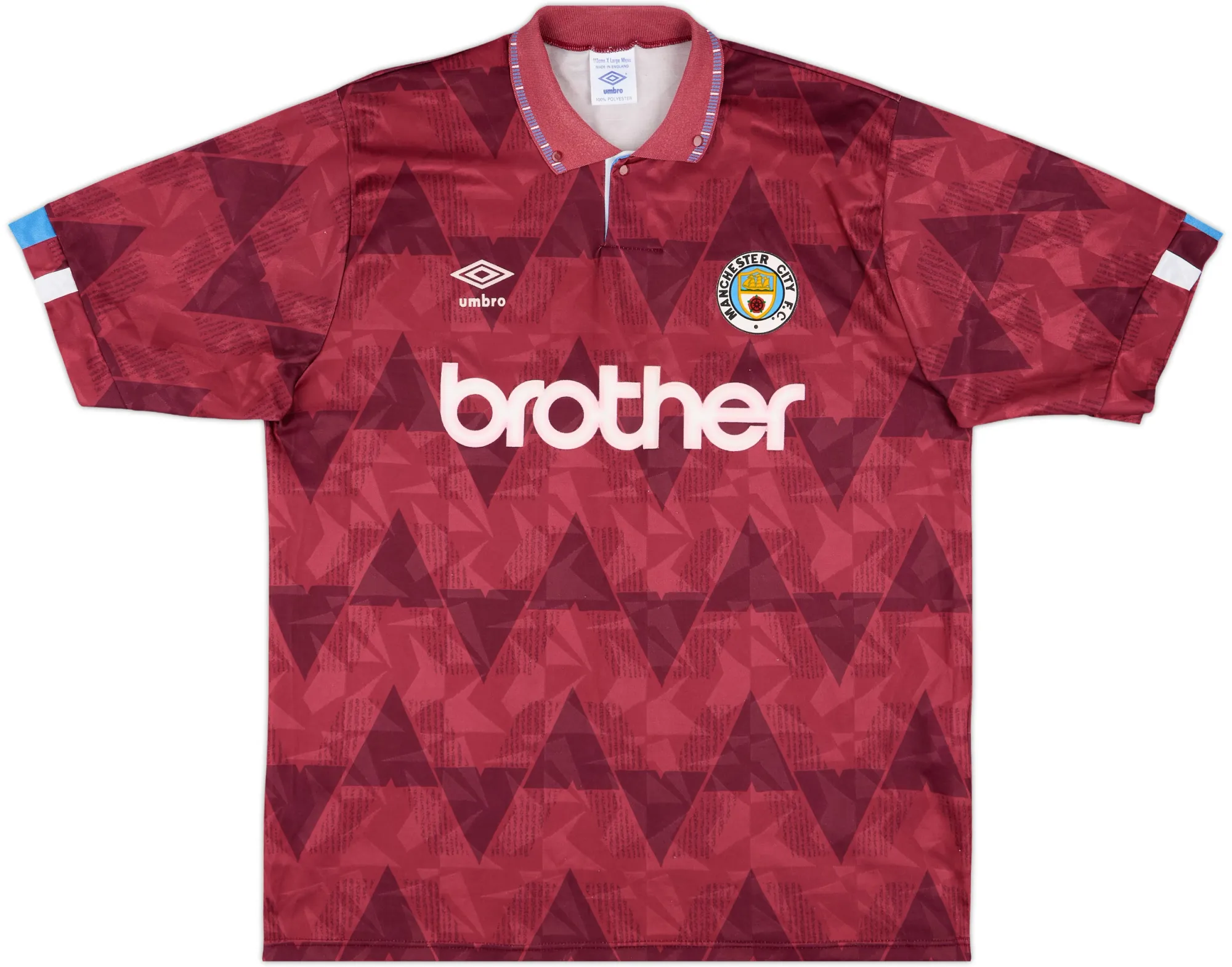 Umbro Manchester City Mens SS Away Shirt 1990/92