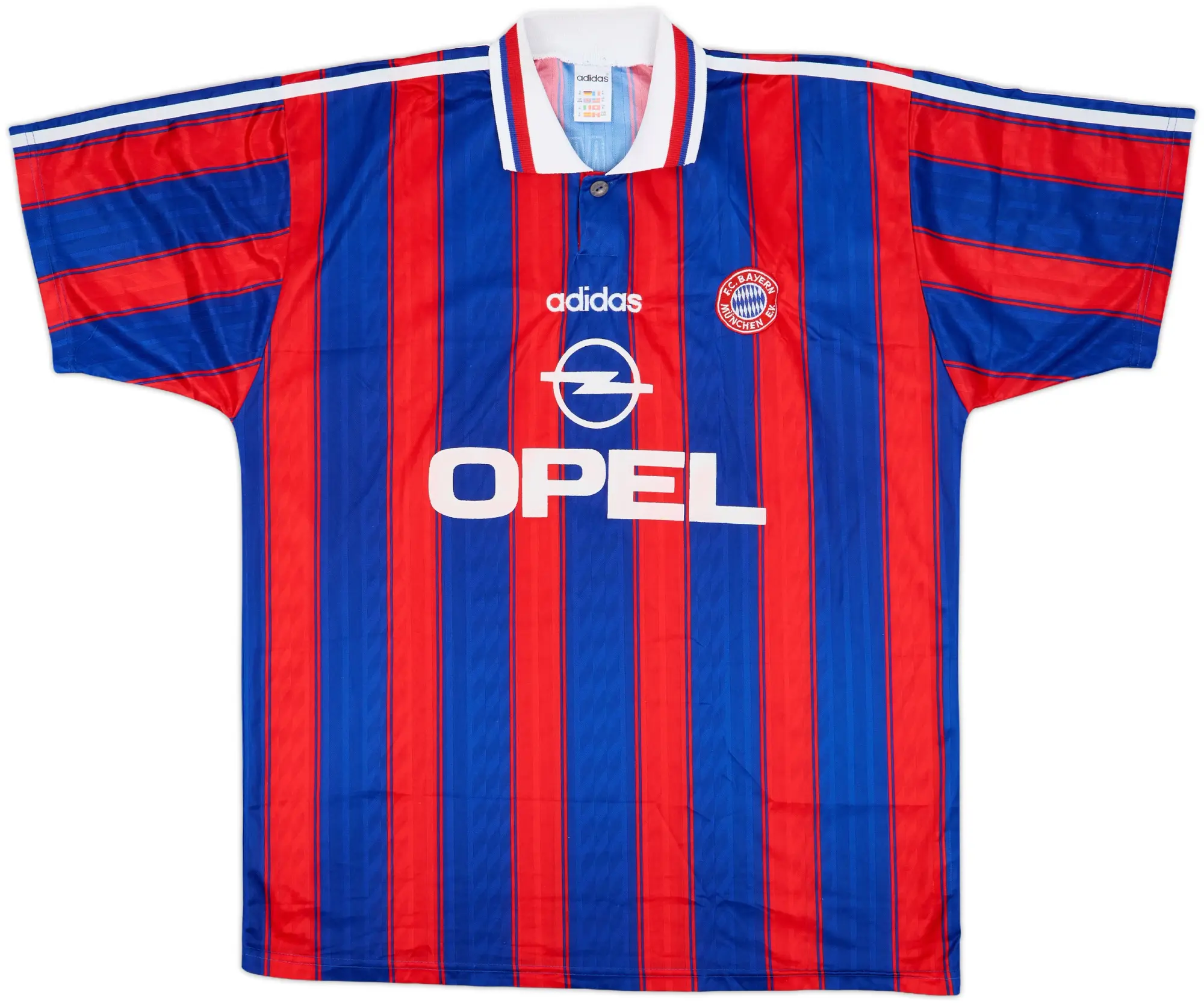 adidas Bayern Munich Mens SS Home Shirt 1995/97